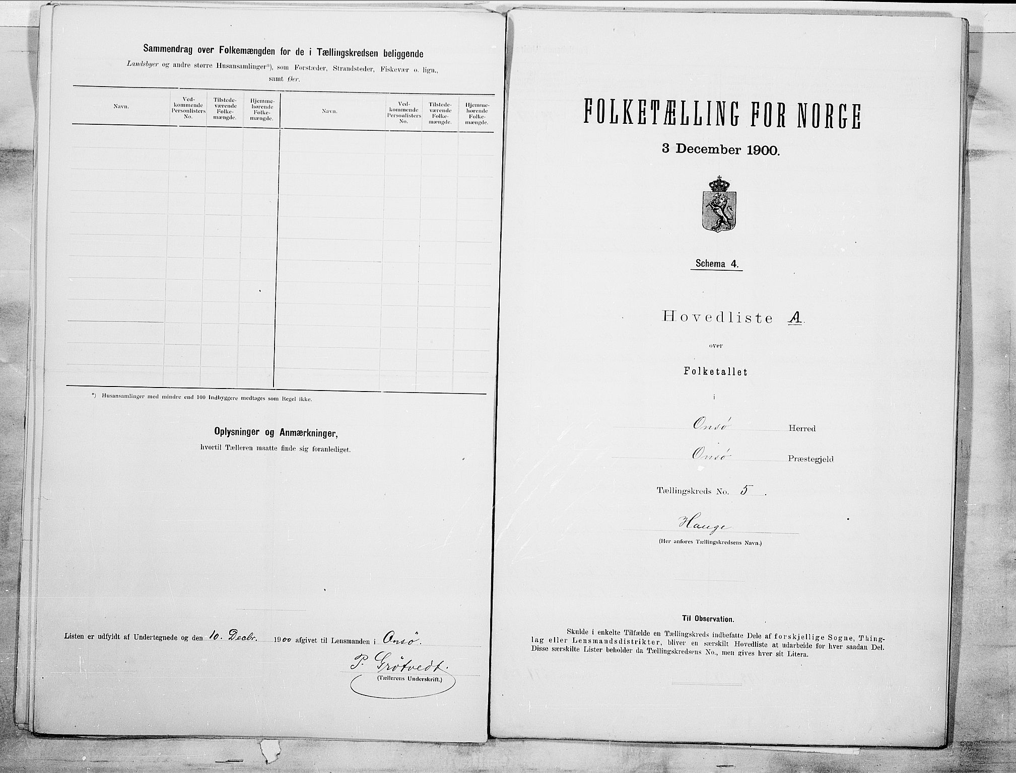 SAO, 1900 census for Onsøy, 1900, p. 14