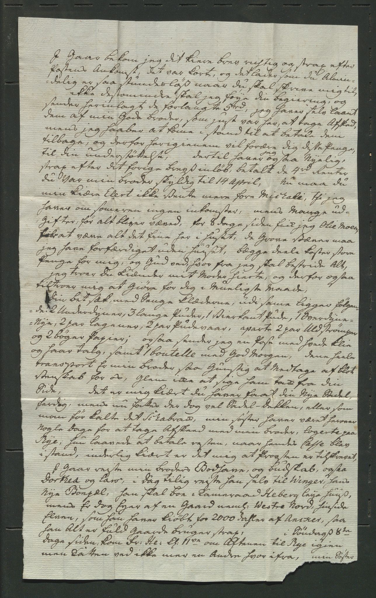 Åker i Vang, Hedmark, og familien Todderud, AV/SAH-ARK-010/E/Ea/L0002: Korrespondanse ordnet kronologisk, 1773-1837, p. 191