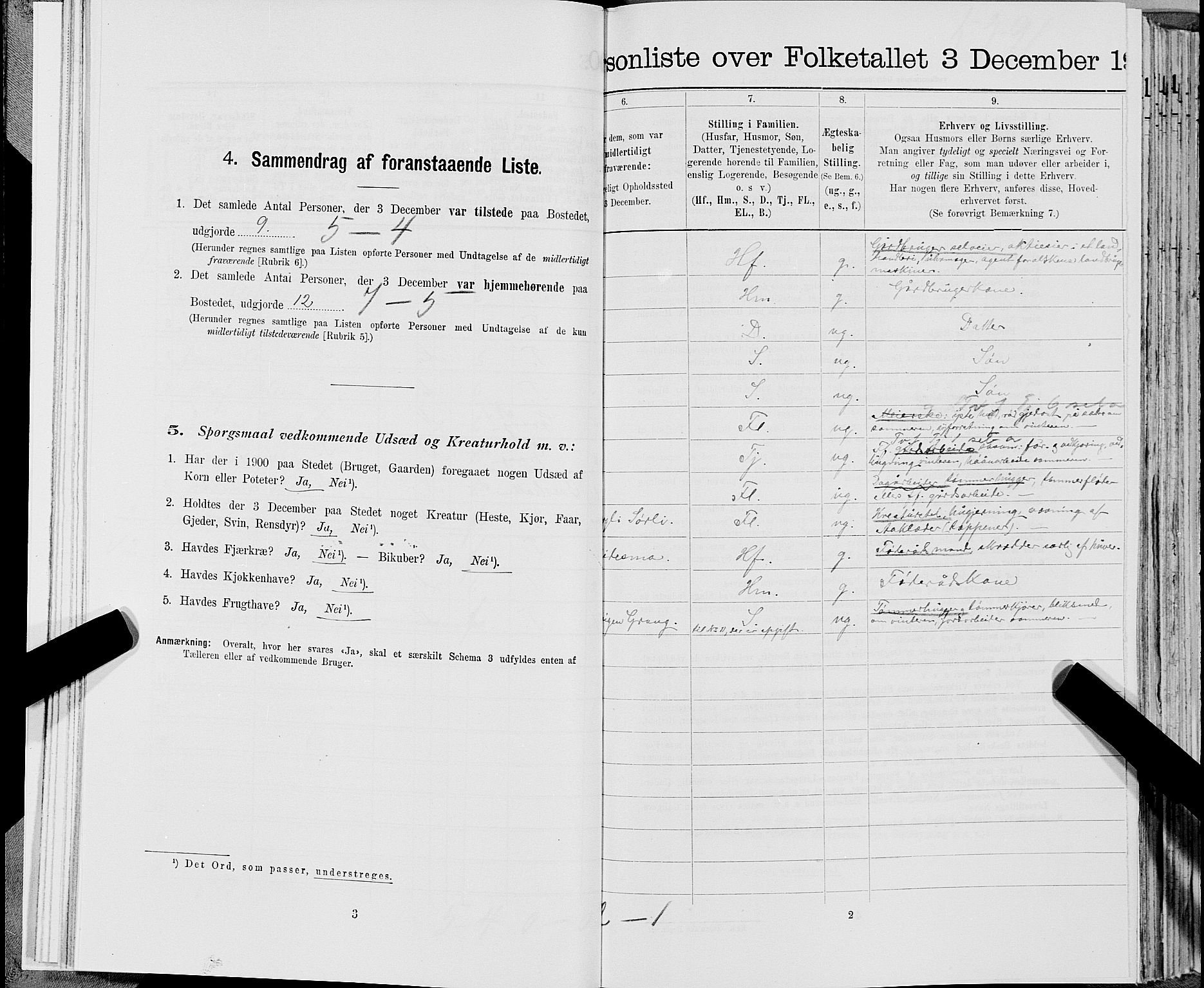 SAT, 1900 census for Lierne, 1900, p. 43