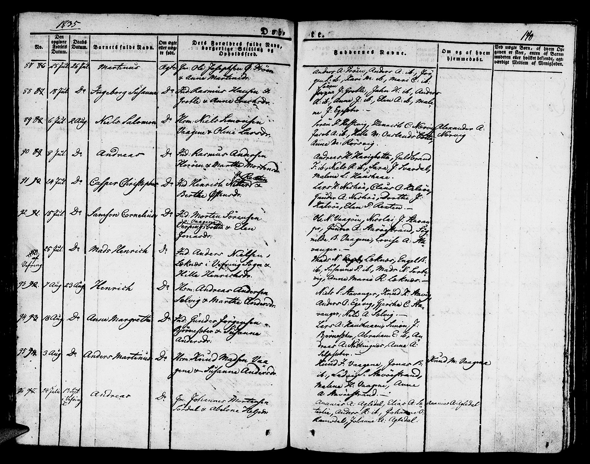 Kinn sokneprestembete, AV/SAB-A-80801/H/Haa/Haaa/L0004/0001: Parish register (official) no. A 4I, 1822-1840, p. 140