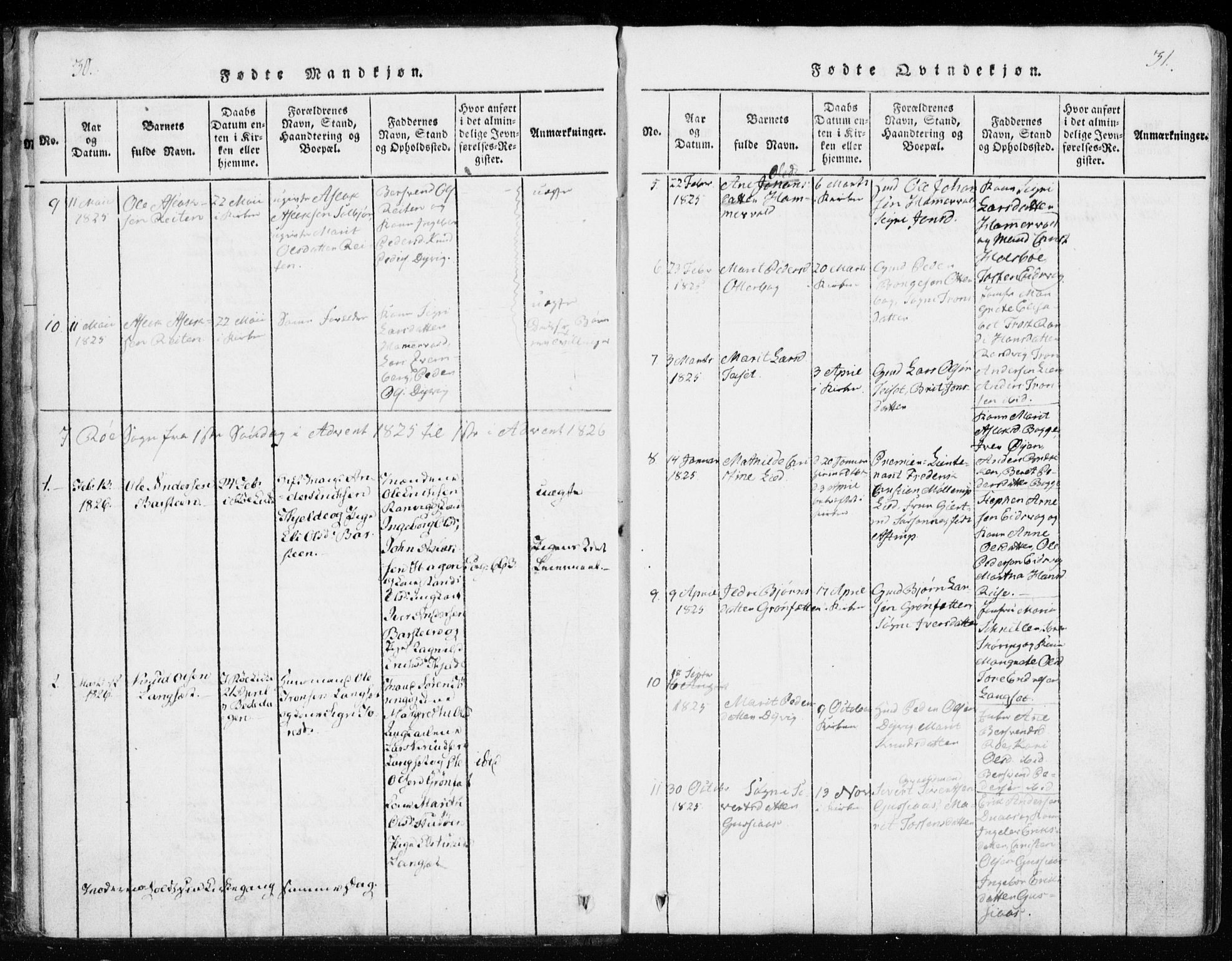 Ministerialprotokoller, klokkerbøker og fødselsregistre - Møre og Romsdal, SAT/A-1454/551/L0623: Parish register (official) no. 551A03, 1818-1831, p. 30-31