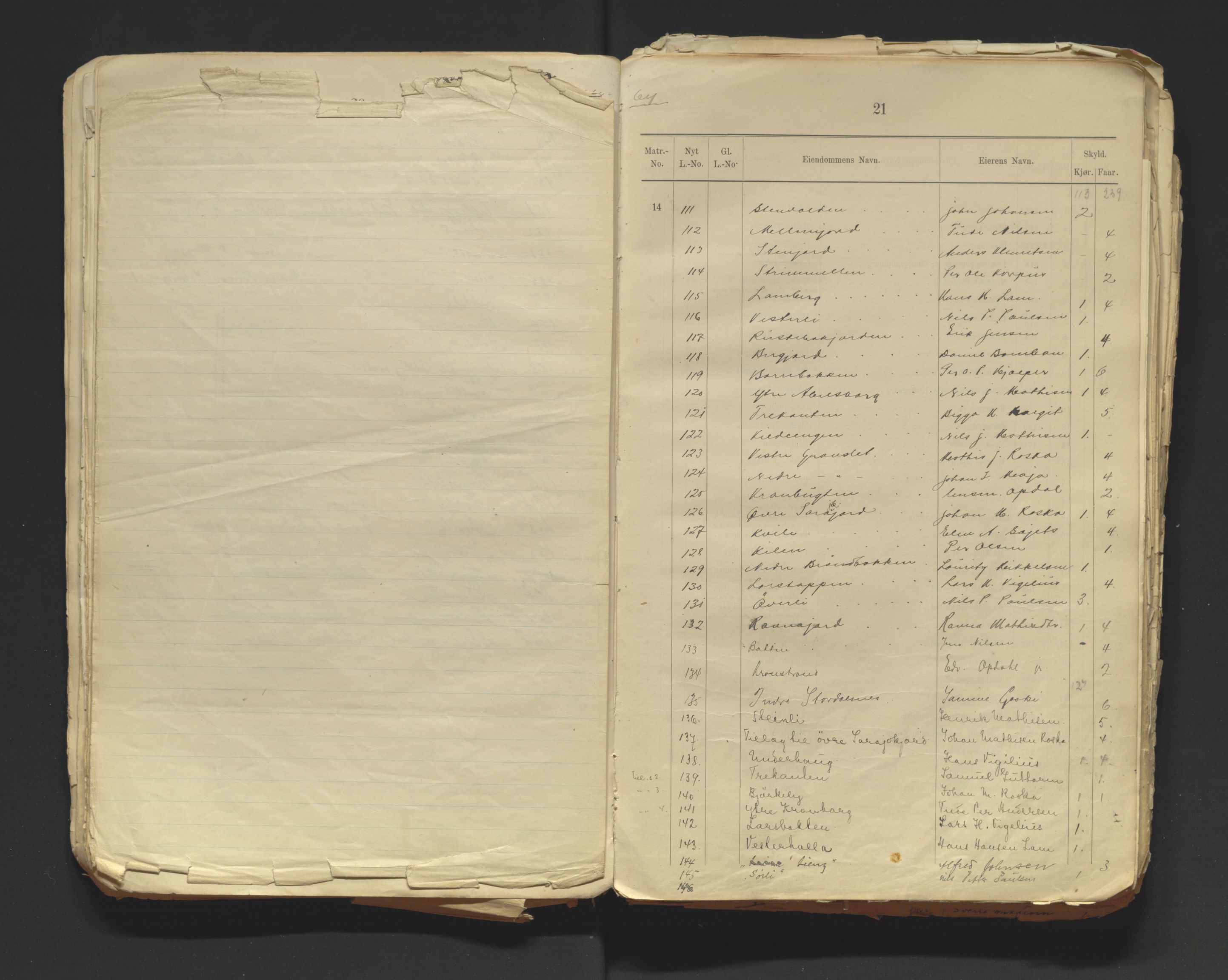Tana fogderi/sorenskriveri, AV/SATØ-S-0058/I/Ip/L0254/0001: -- / Annet om tinglysing. Matrikkel, Tana sorenskriveri., 1884, p. 21