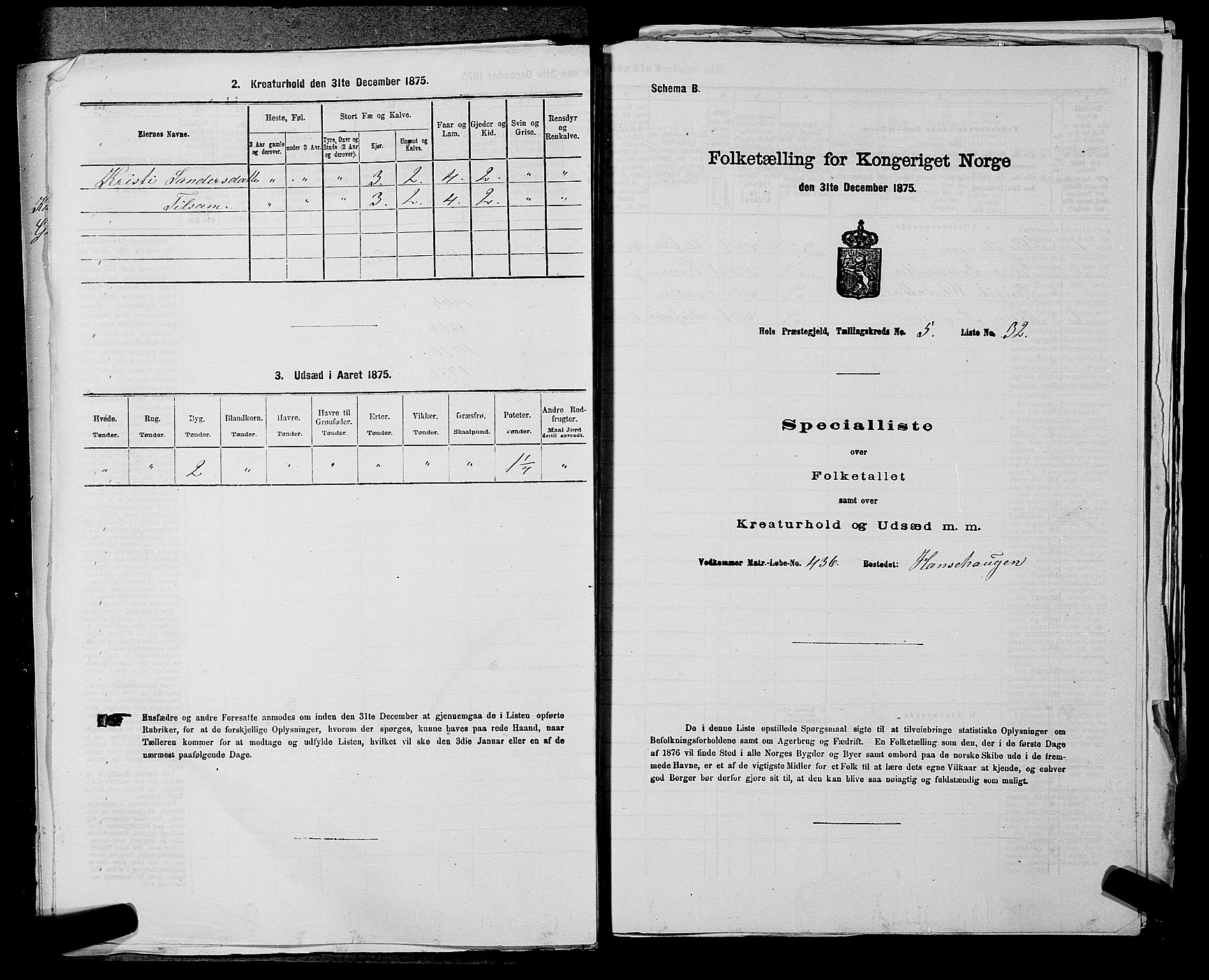 SAKO, 1875 census for 0620P Hol, 1875, p. 704