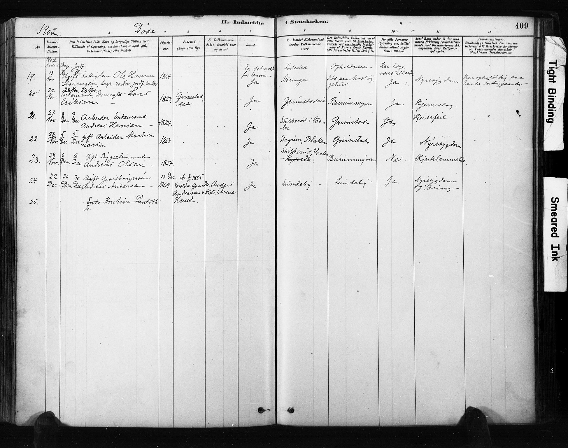 Råde prestekontor kirkebøker, AV/SAO-A-2009/F/Fa/L0007: Parish register (official) no. 7, 1878-1902, p. 409