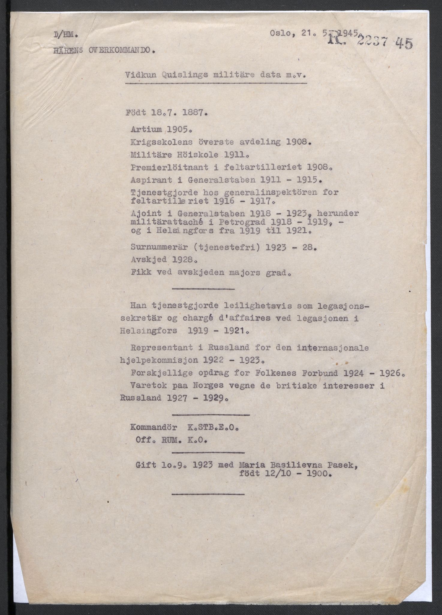 Landssvikarkivet, Oslo politikammer, AV/RA-S-3138-01/D/Da/L0003: Dnr. 29, 1945, p. 3638