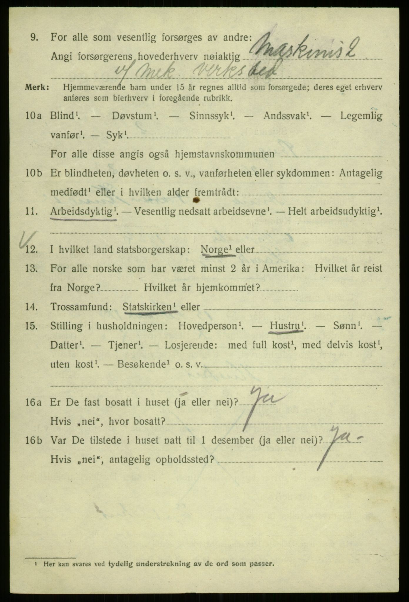 SAB, 1920 census for Bergen, 1920, p. 219386