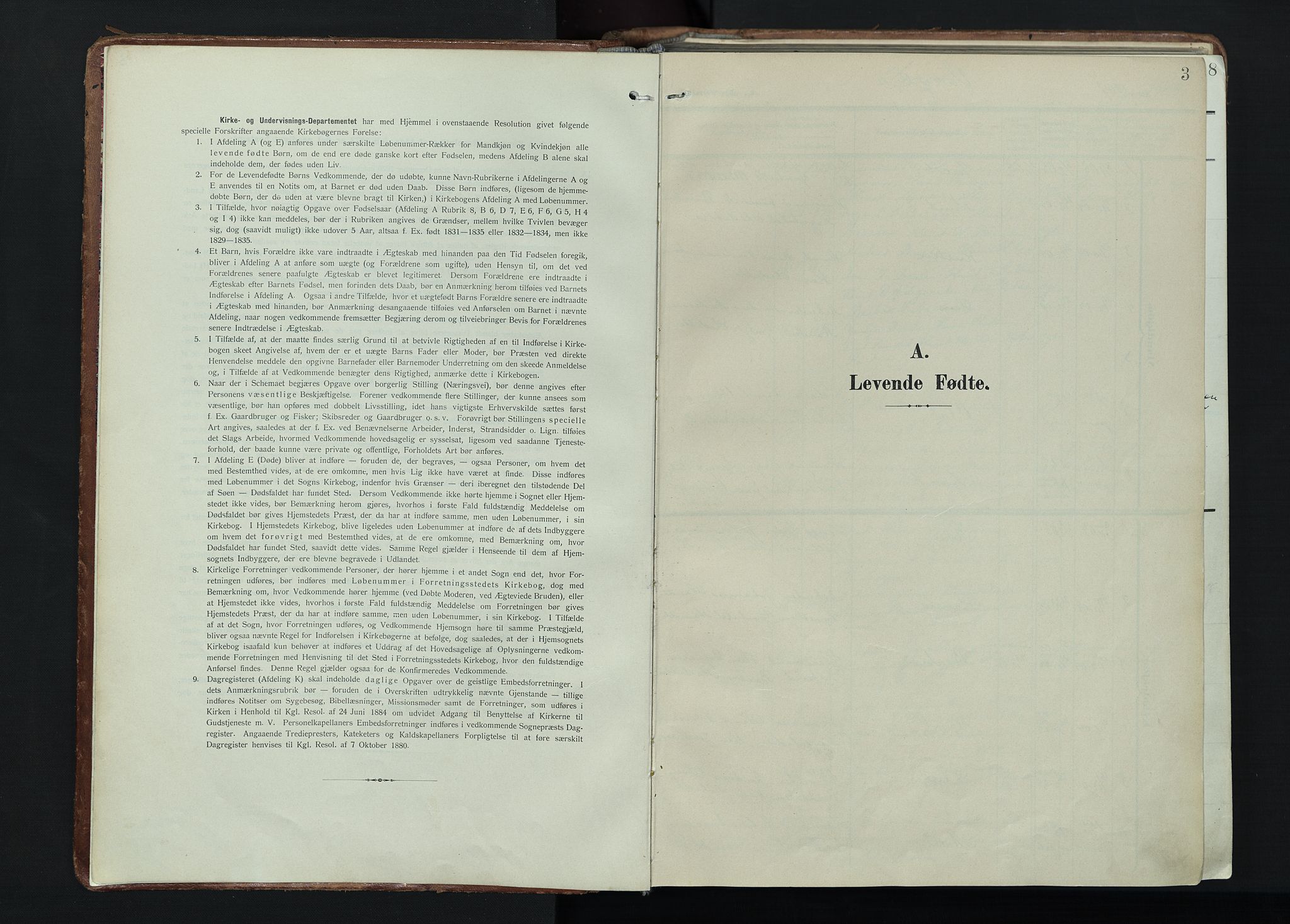 Vågå prestekontor, AV/SAH-PREST-076/H/Ha/Haa/L0011: Parish register (official) no. 11, 1905-1924, p. 3