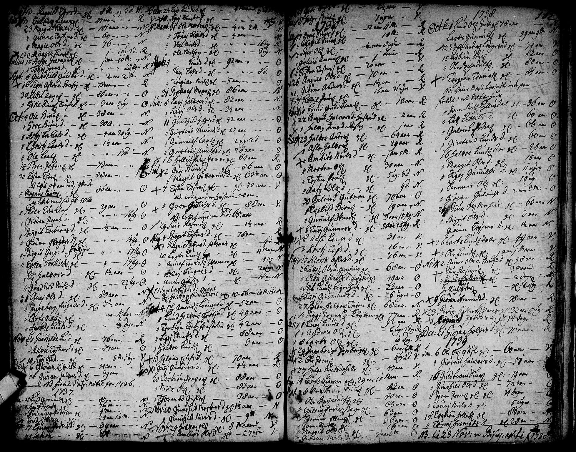 Rollag kirkebøker, SAKO/A-240/F/Fa/L0002: Parish register (official) no. I 2, 1714-1742, p. 162