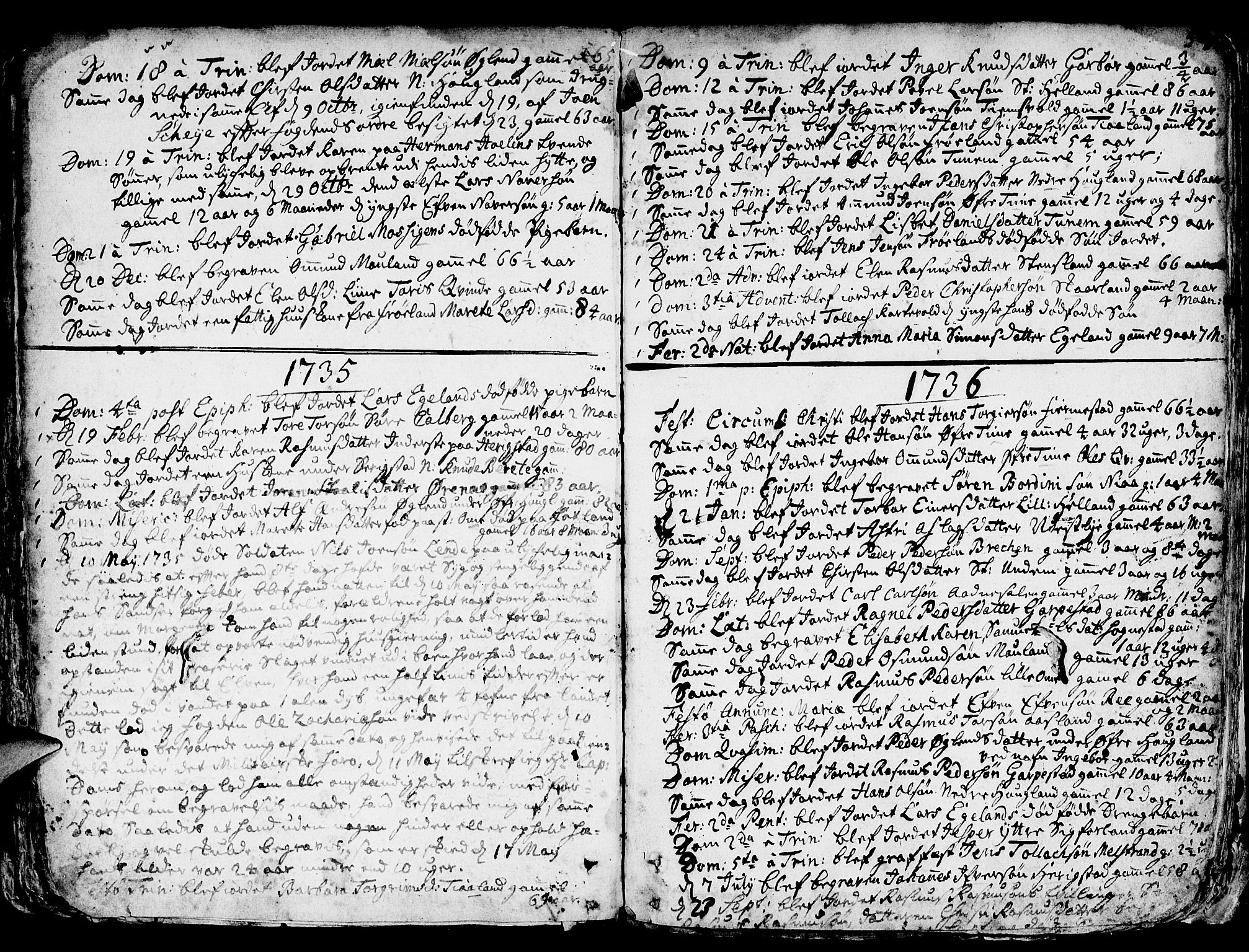 Lye sokneprestkontor, AV/SAST-A-101794/001/30BA/L0001: Parish register (official) no. A 1 /1, 1725-1800