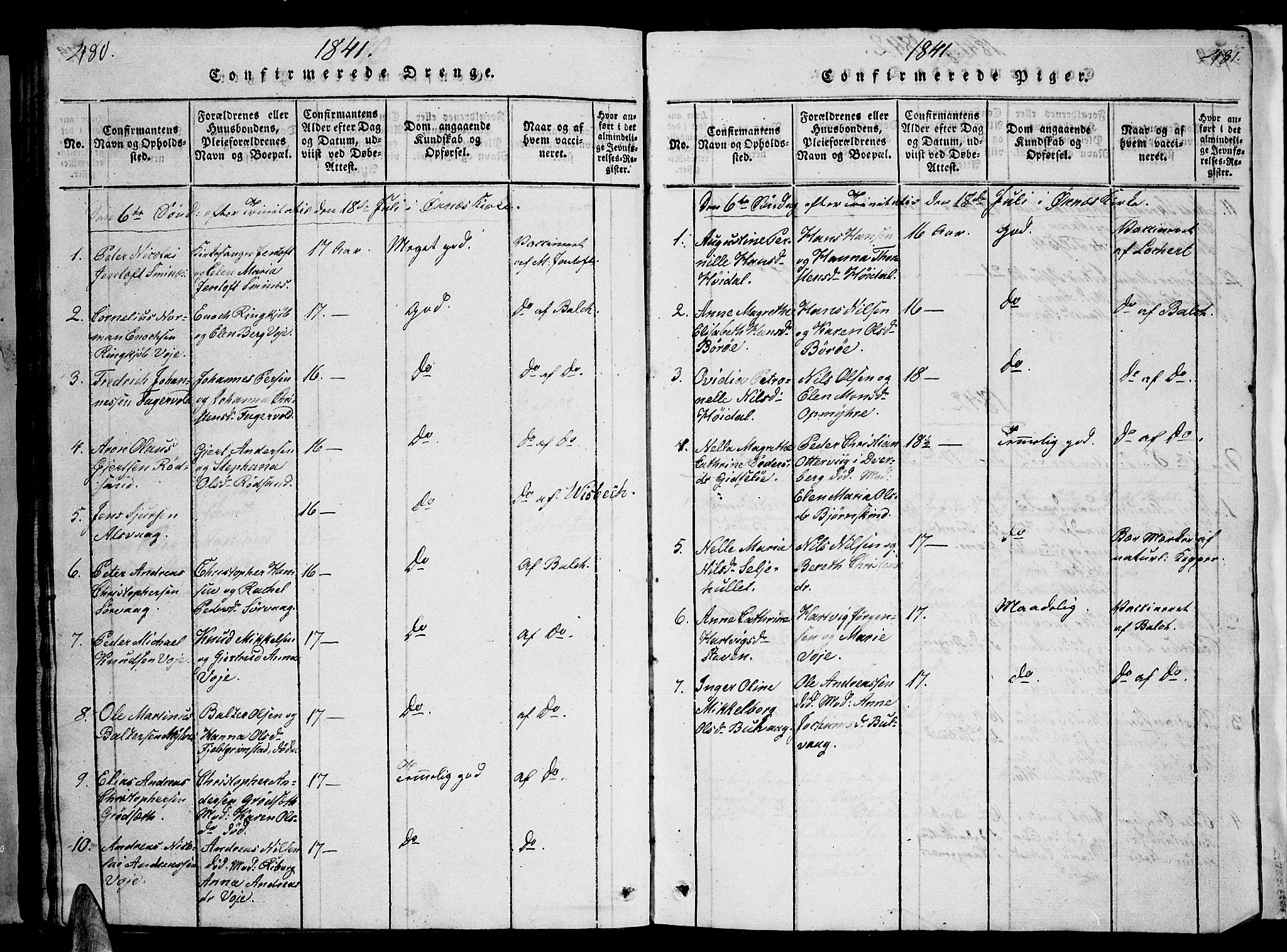 Ministerialprotokoller, klokkerbøker og fødselsregistre - Nordland, AV/SAT-A-1459/893/L1346: Parish register (copy) no. 893C01, 1820-1858, p. 480-481