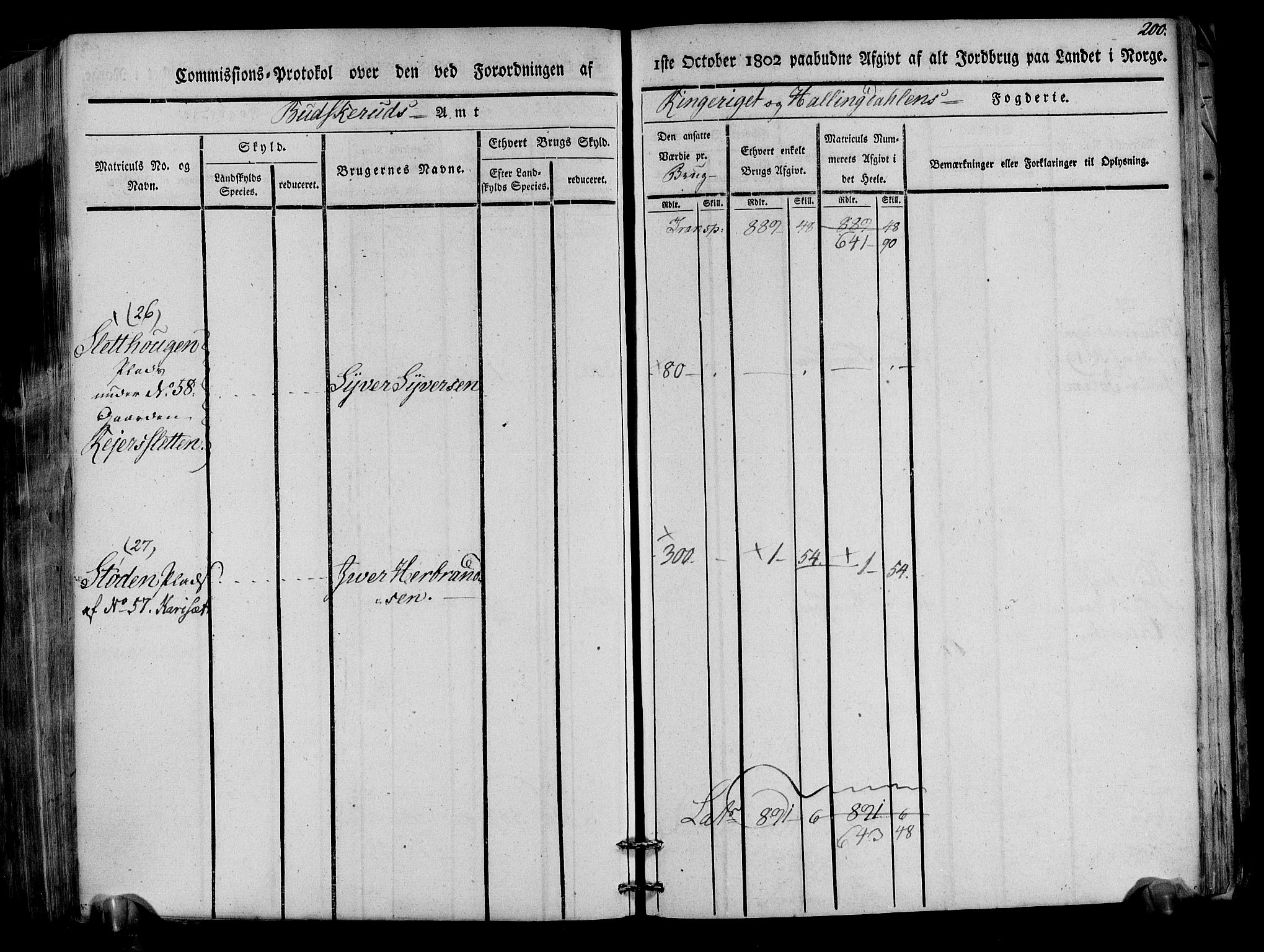 Rentekammeret inntil 1814, Realistisk ordnet avdeling, AV/RA-EA-4070/N/Ne/Nea/L0047: Ringerike og Hallingdal fogderi. Kommisjonsprotokoll for Nes prestegjeld, 1803, p. 204