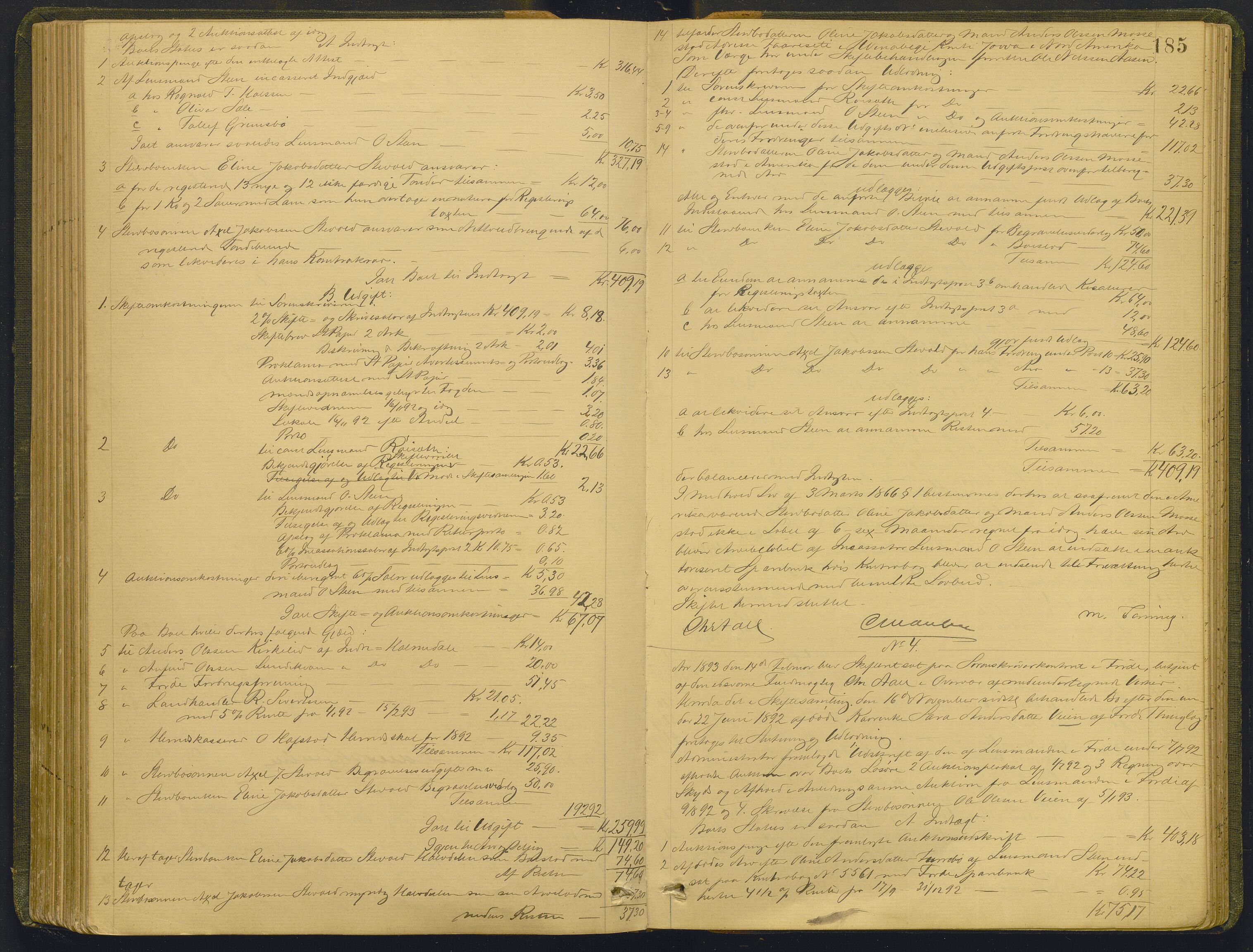 Sunnfjord tingrett, AV/SAB-A-3201/1/H/Hd/L0007: Skifteutlodningsprotokoll, 1889-1894, p. 184b-185a
