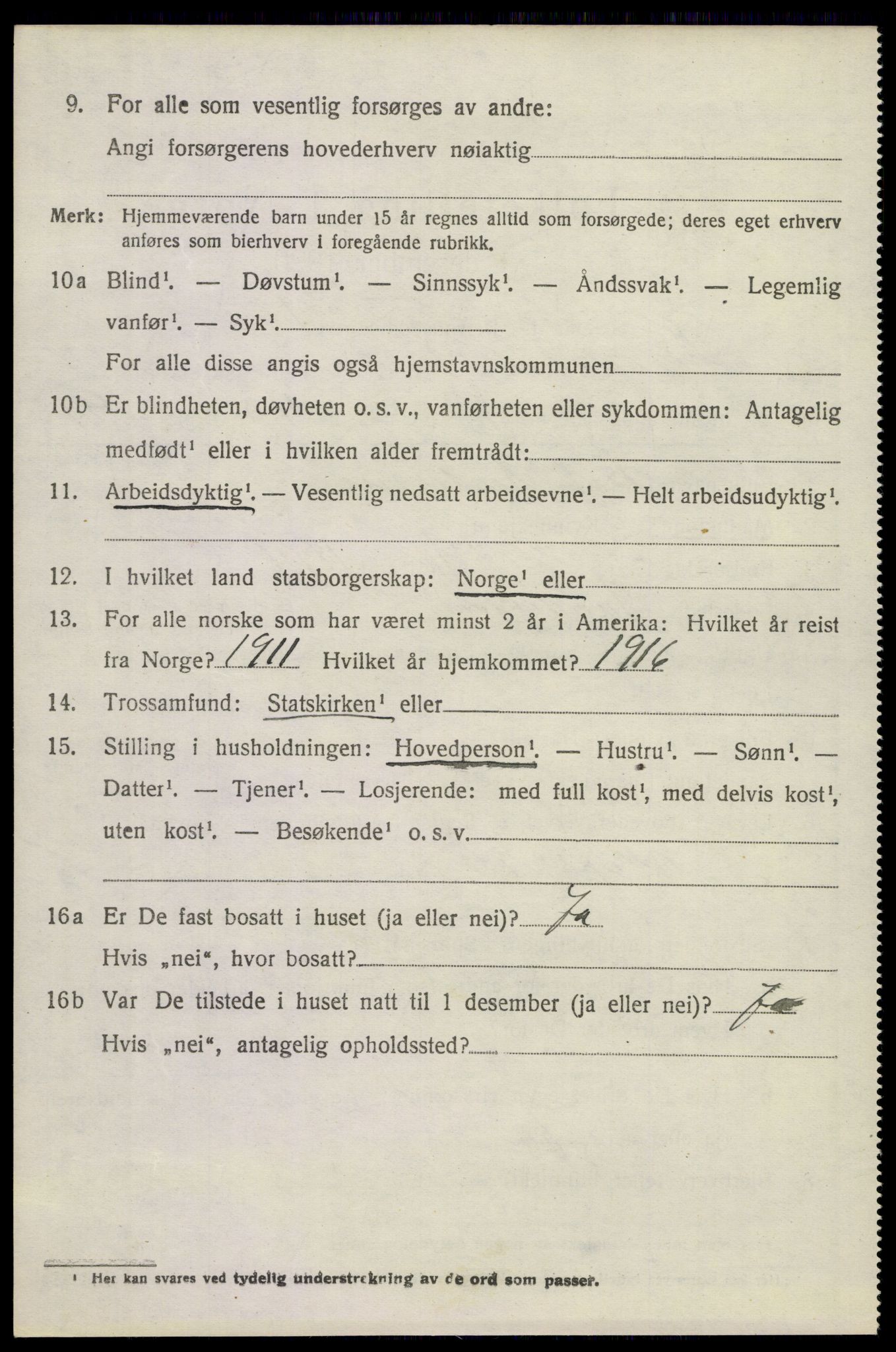 SAKO, 1920 census for Sandeherred, 1920, p. 9201