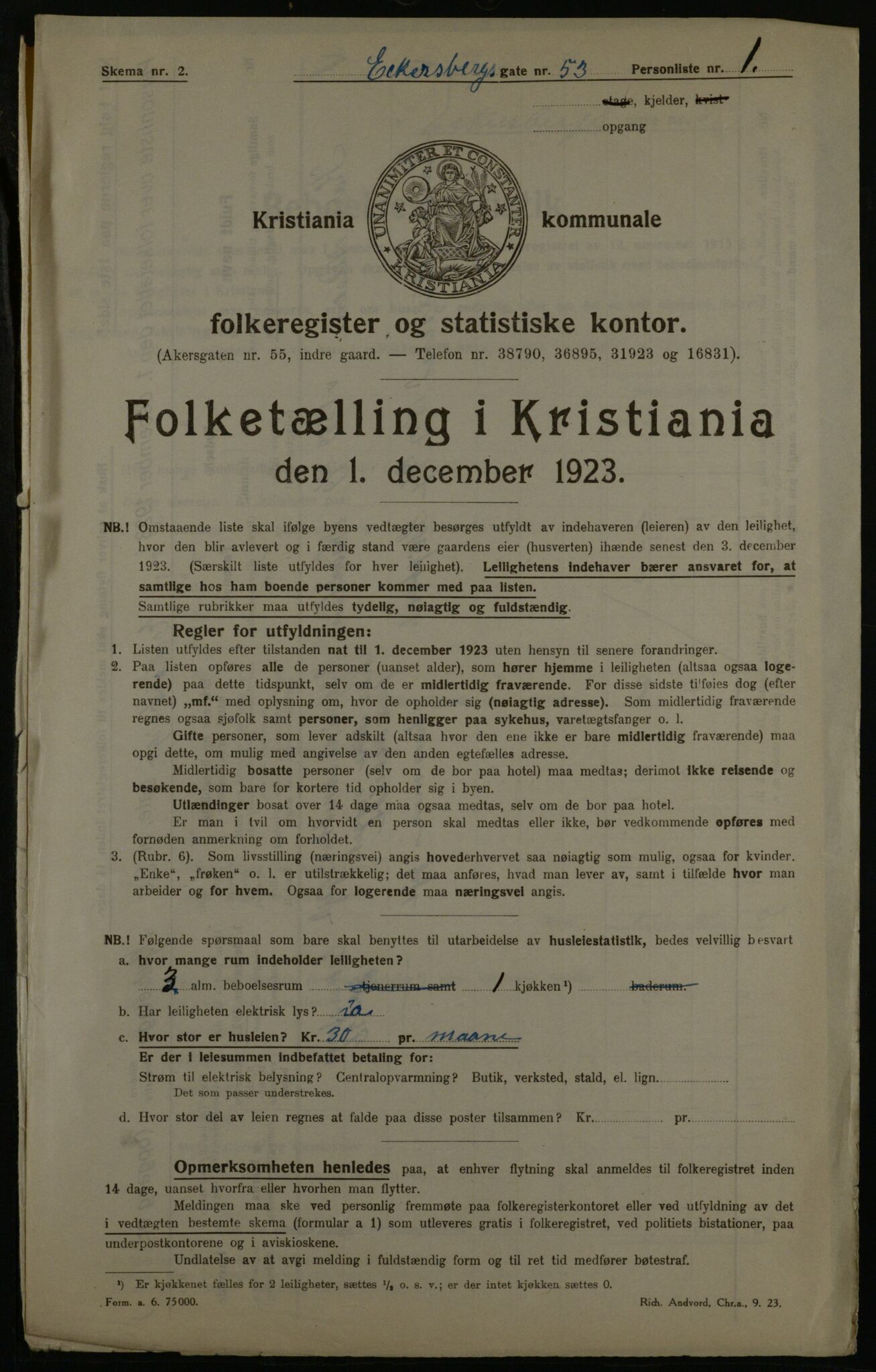 OBA, Municipal Census 1923 for Kristiania, 1923, p. 20881