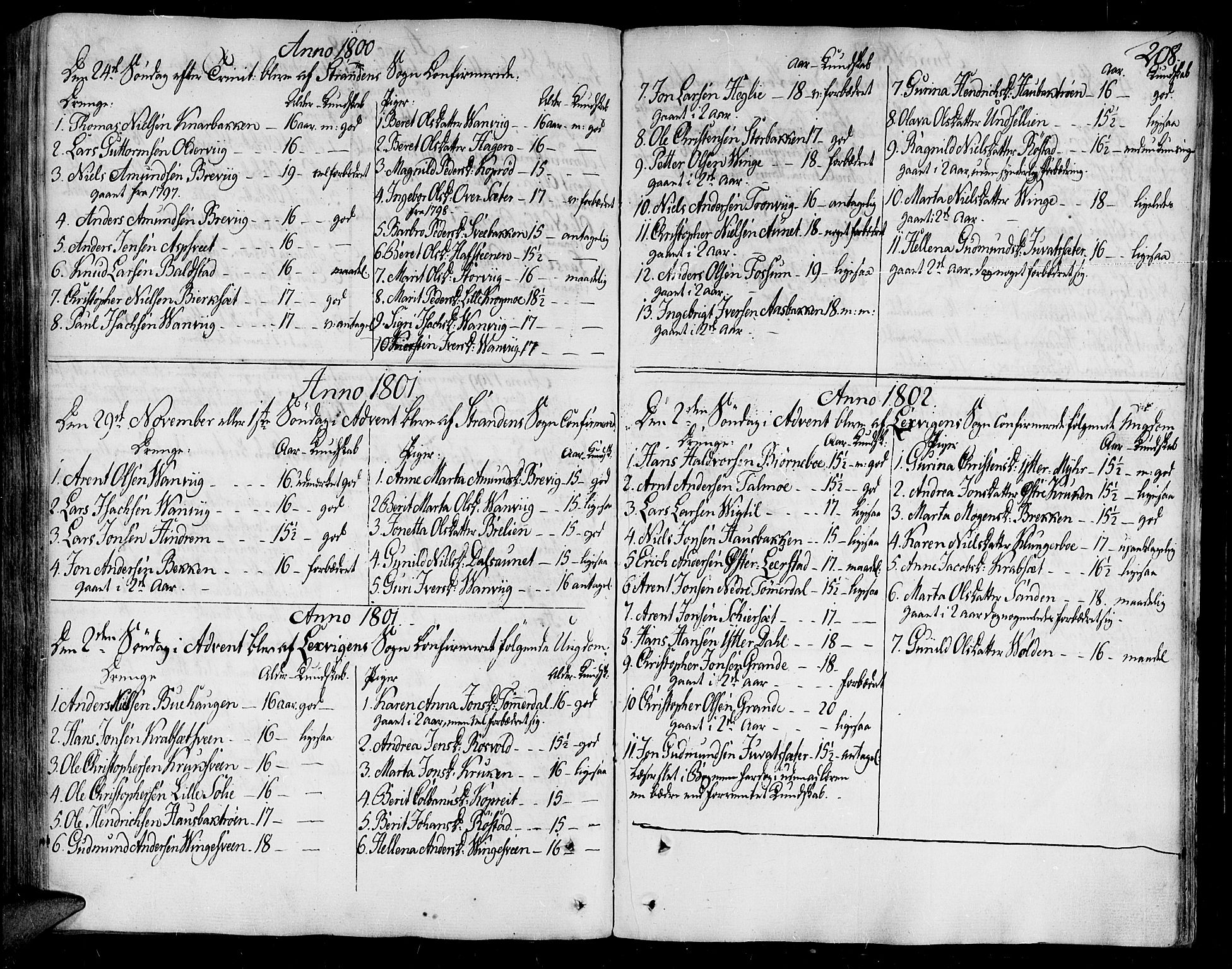 Ministerialprotokoller, klokkerbøker og fødselsregistre - Nord-Trøndelag, SAT/A-1458/701/L0004: Parish register (official) no. 701A04, 1783-1816, p. 208