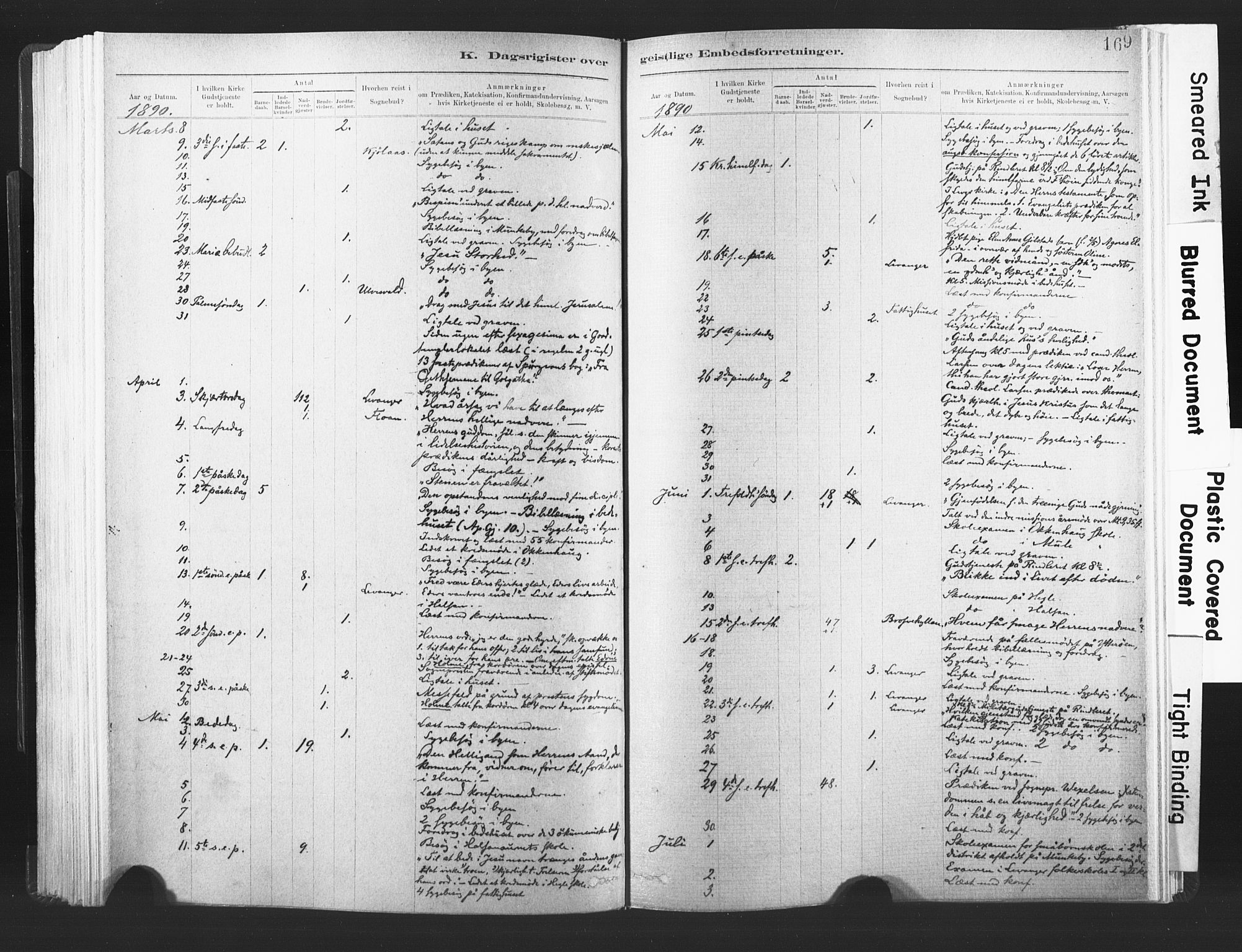 Ministerialprotokoller, klokkerbøker og fødselsregistre - Nord-Trøndelag, AV/SAT-A-1458/720/L0189: Parish register (official) no. 720A05, 1880-1911, p. 169