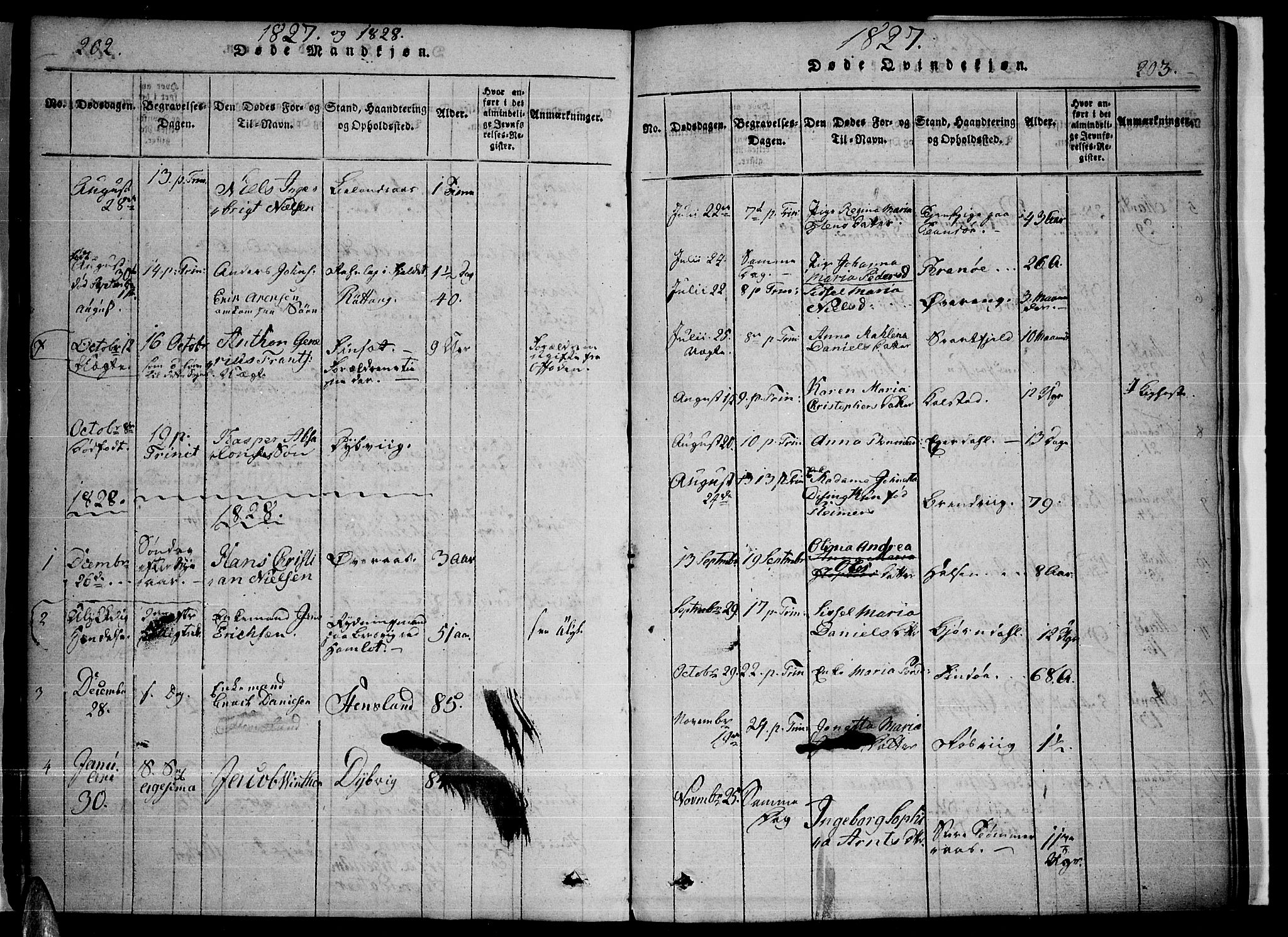 Ministerialprotokoller, klokkerbøker og fødselsregistre - Nordland, SAT/A-1459/859/L0842: Parish register (official) no. 859A02, 1821-1839, p. 202-203