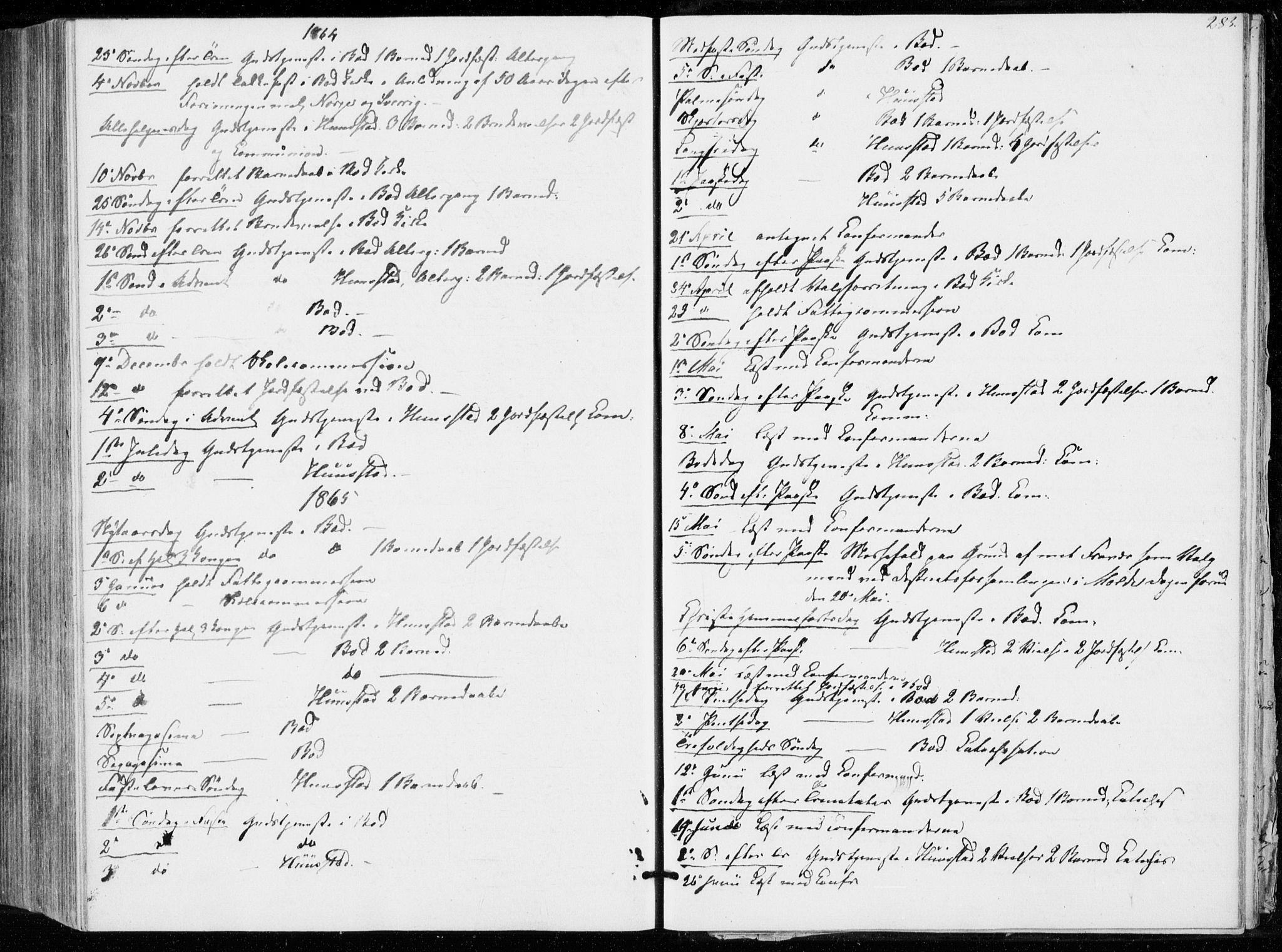 Ministerialprotokoller, klokkerbøker og fødselsregistre - Møre og Romsdal, AV/SAT-A-1454/566/L0767: Parish register (official) no. 566A06, 1852-1868, p. 283