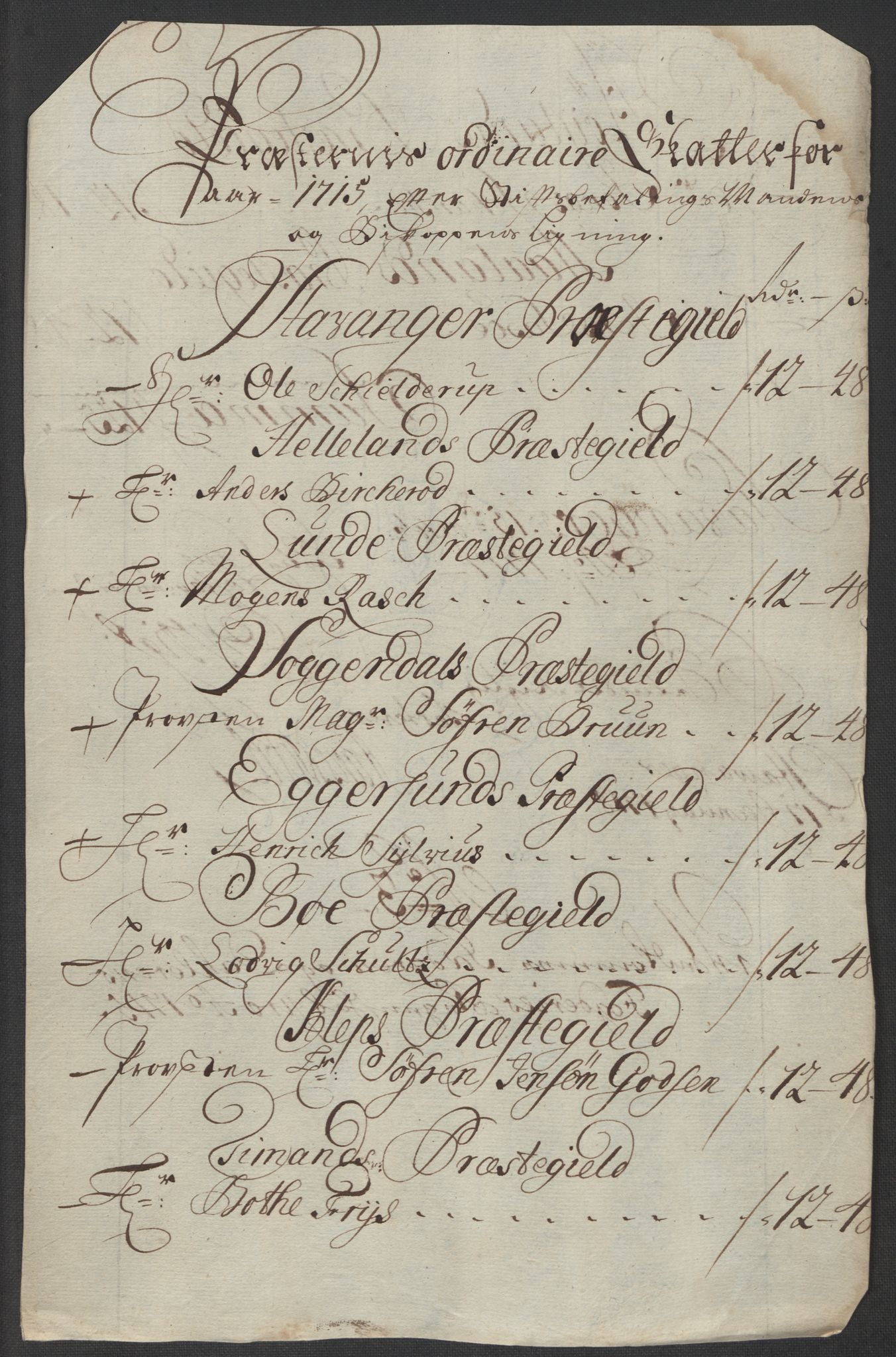 Rentekammeret inntil 1814, Reviderte regnskaper, Fogderegnskap, RA/EA-4092/R46/L2740: Fogderegnskap Jæren og Dalane, 1715-1716, p. 42