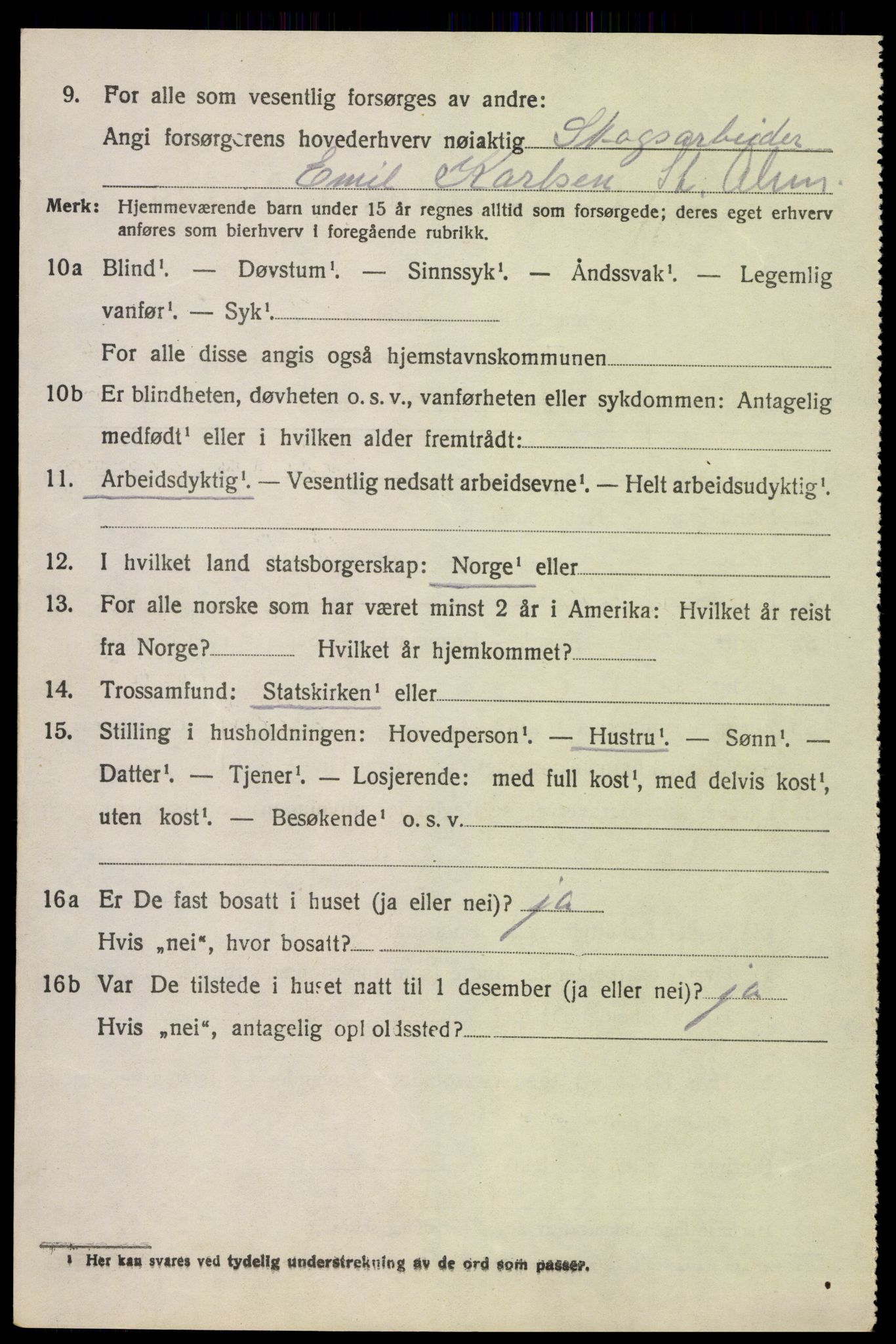 SAH, 1920 census for Stange, 1920, p. 19796