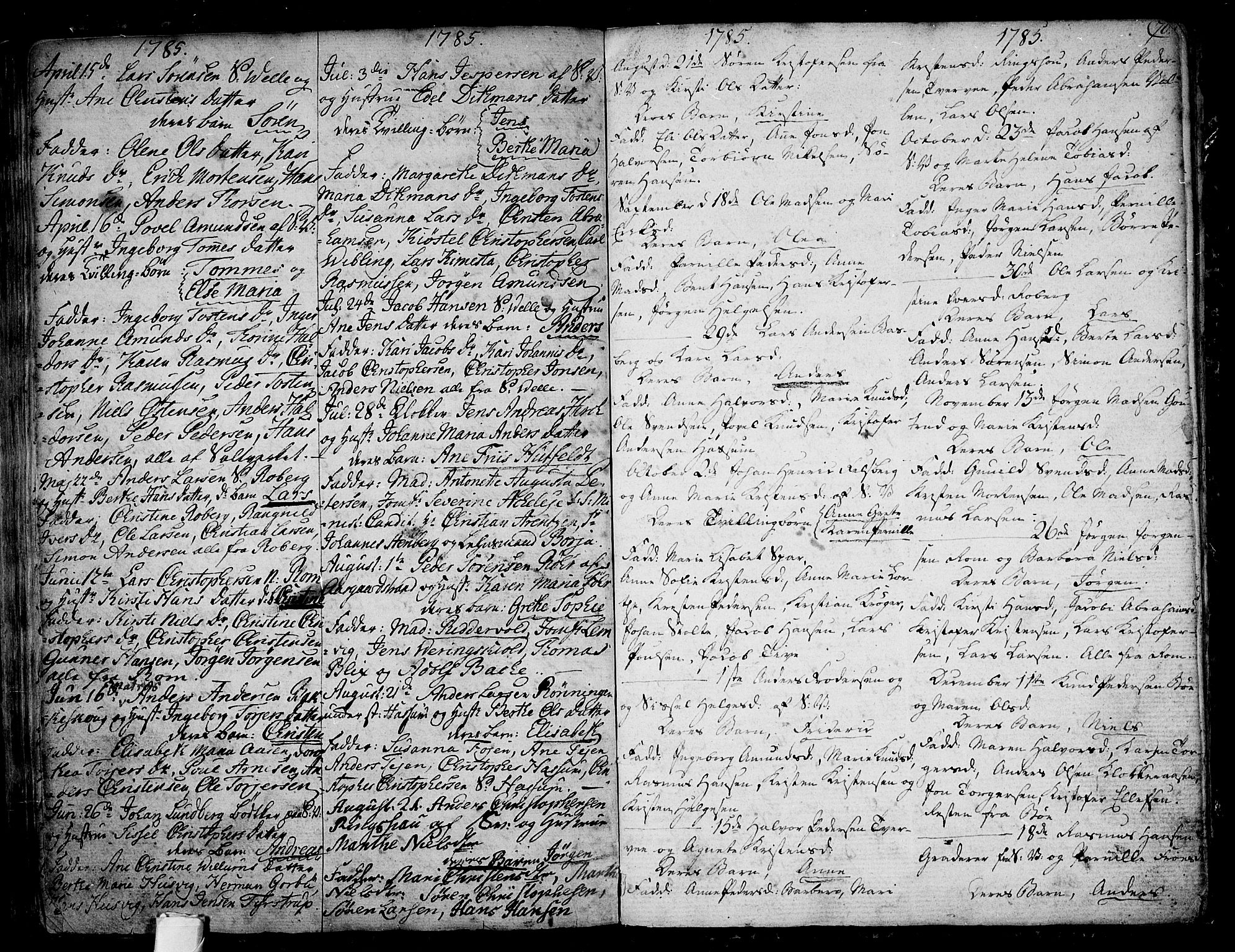 Sem kirkebøker, AV/SAKO-A-5/F/Fb/L0002: Parish register (official) no. II 2, 1764-1792, p. 70