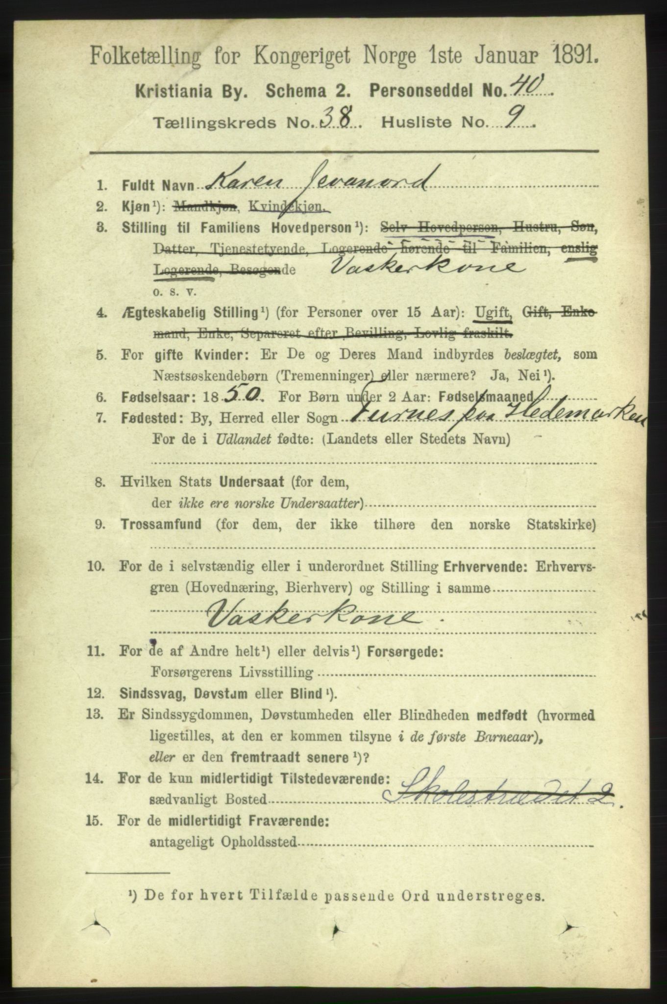 RA, 1891 census for 0301 Kristiania, 1891, p. 21541