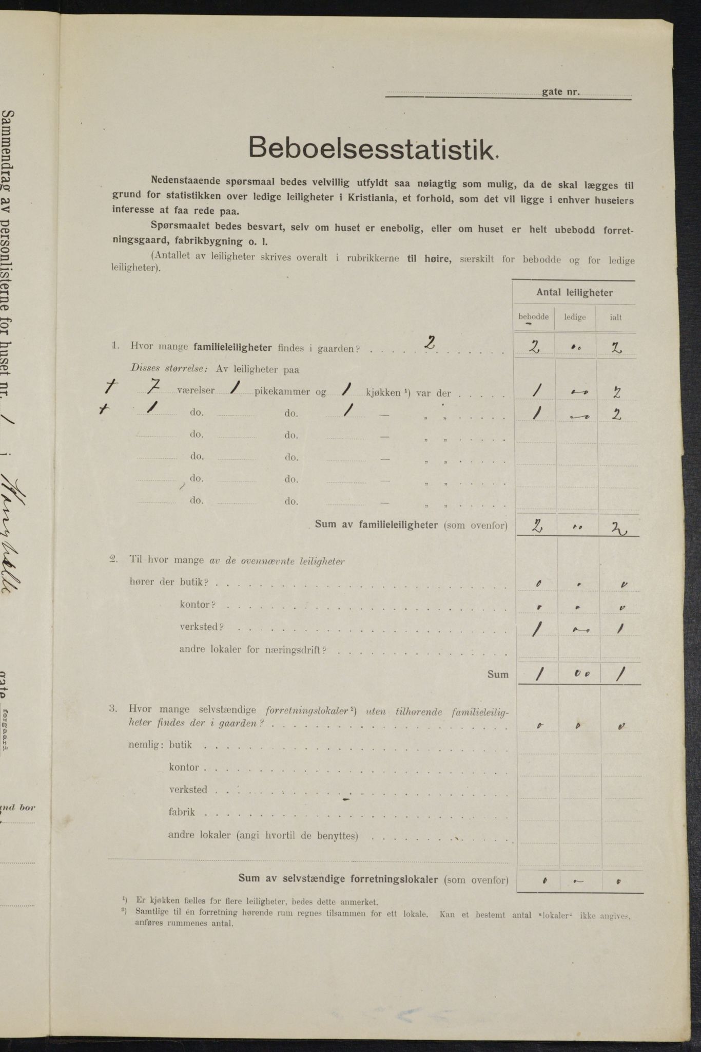 OBA, Municipal Census 1914 for Kristiania, 1914, p. 52582