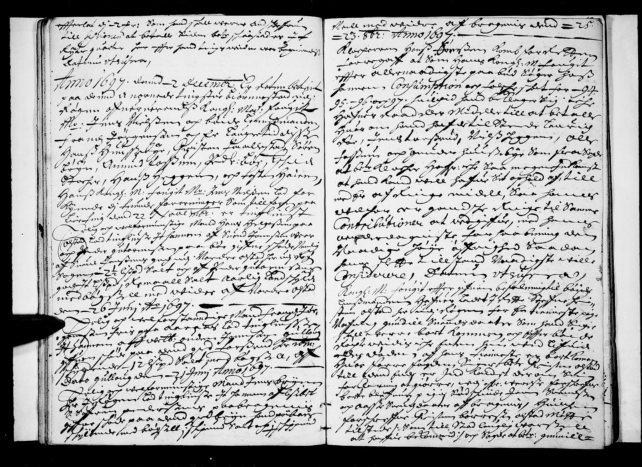 Lier, Røyken og Hurum sorenskriveri, SAKO/A-89/F/Fa/L0037: Tingbok, 1697-1699, p. 25