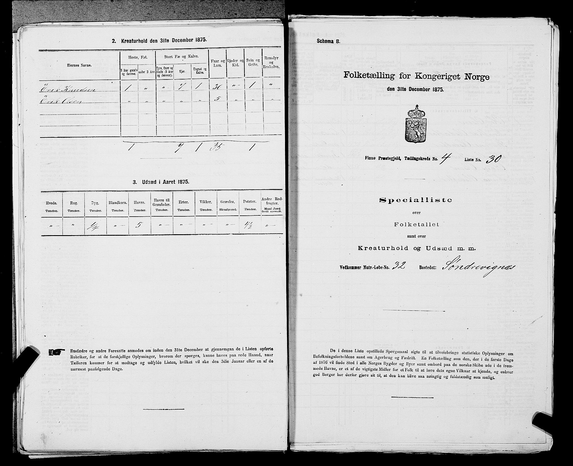 SAST, 1875 census for 1141P Finnøy, 1875, p. 436