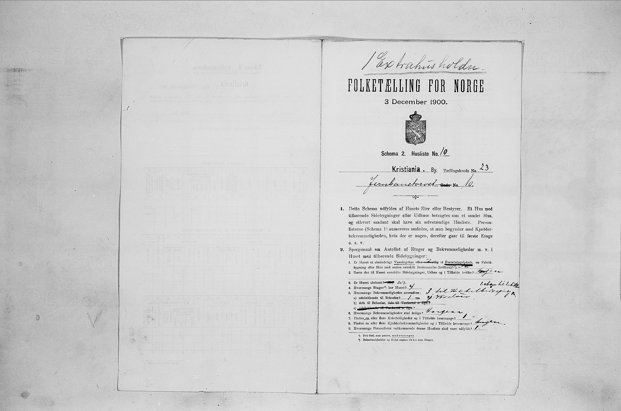 SAO, 1900 census for Kristiania, 1900, p. 43849