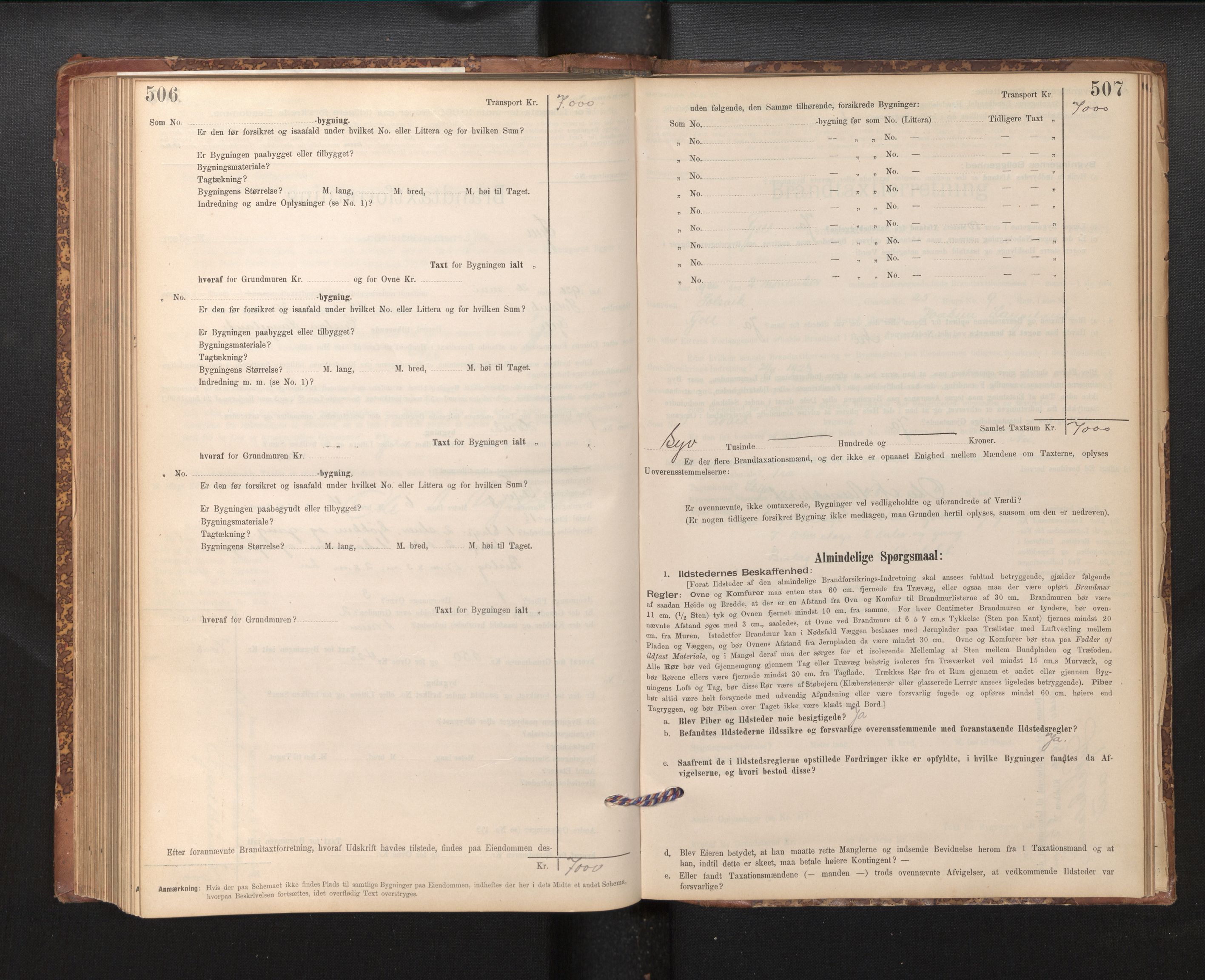 Lensmannen i Fjell, SAB/A-32301/0012/L0005: Branntakstprotokoll, skjematakst, 1895-1931, p. 506-507