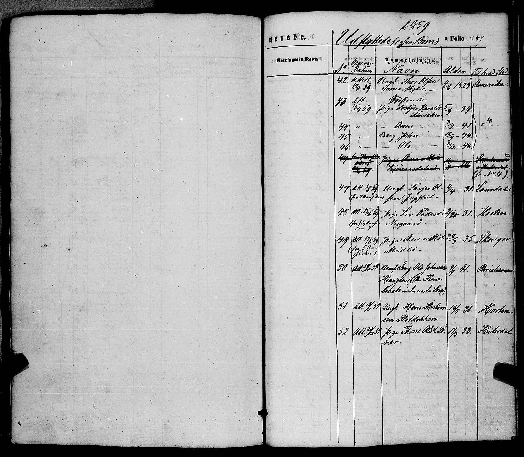 Hjartdal kirkebøker, AV/SAKO-A-270/F/Fa/L0008: Parish register (official) no. I 8, 1844-1859, p. 347