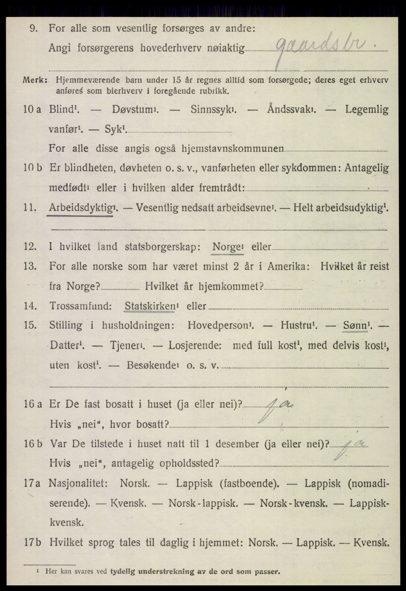 SAT, 1920 census for Otterøy, 1920, p. 1440