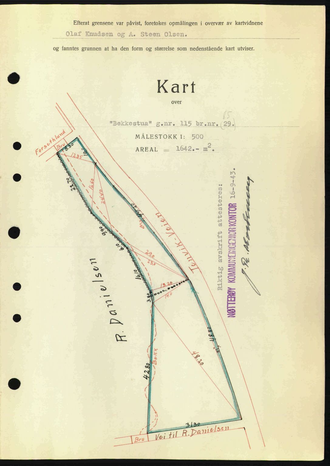 Tønsberg sorenskriveri, AV/SAKO-A-130/G/Ga/Gaa/L0014: Mortgage book no. A14, 1943-1944, Diary no: : 2353/1943