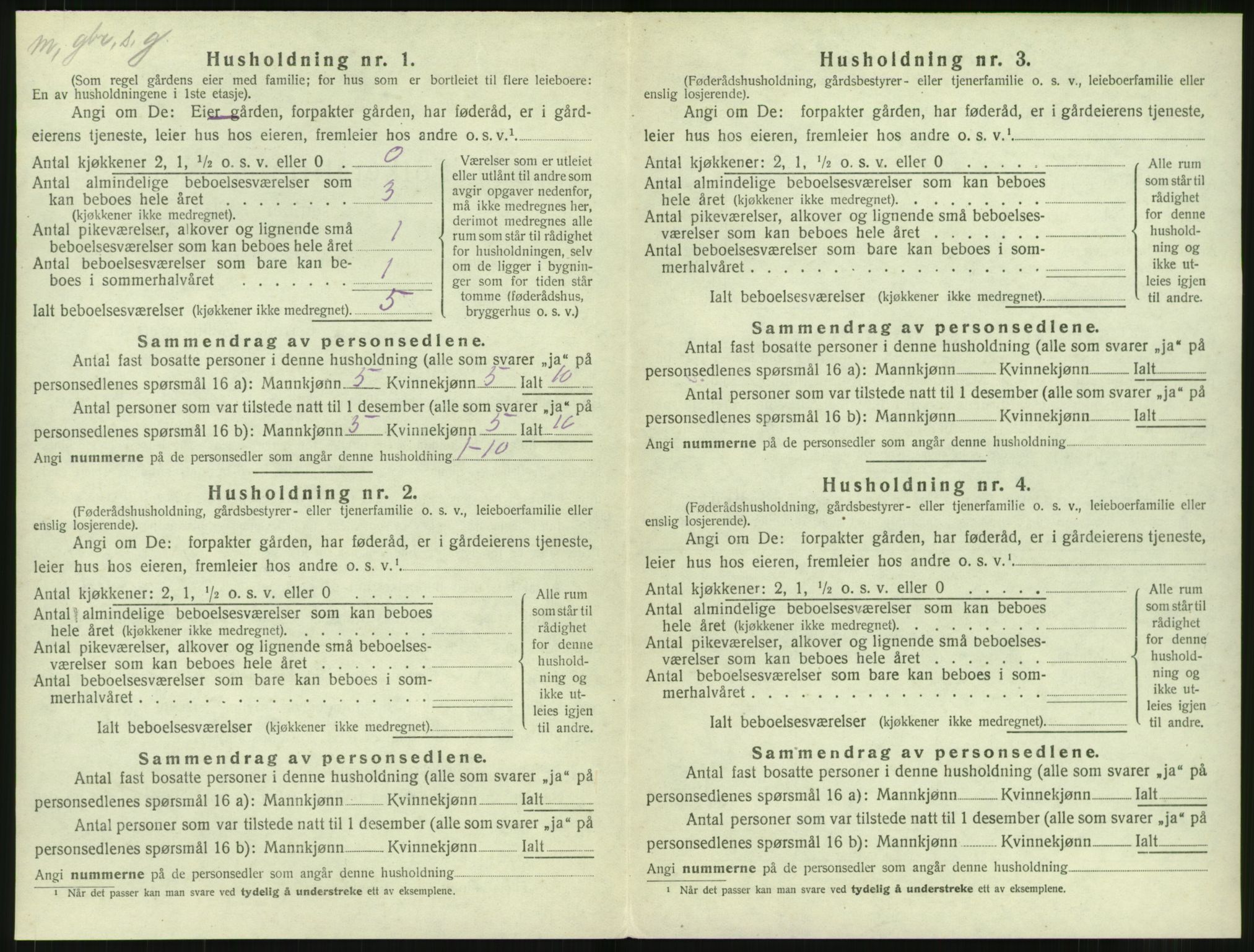 SAT, 1920 census for Giske, 1920, p. 145