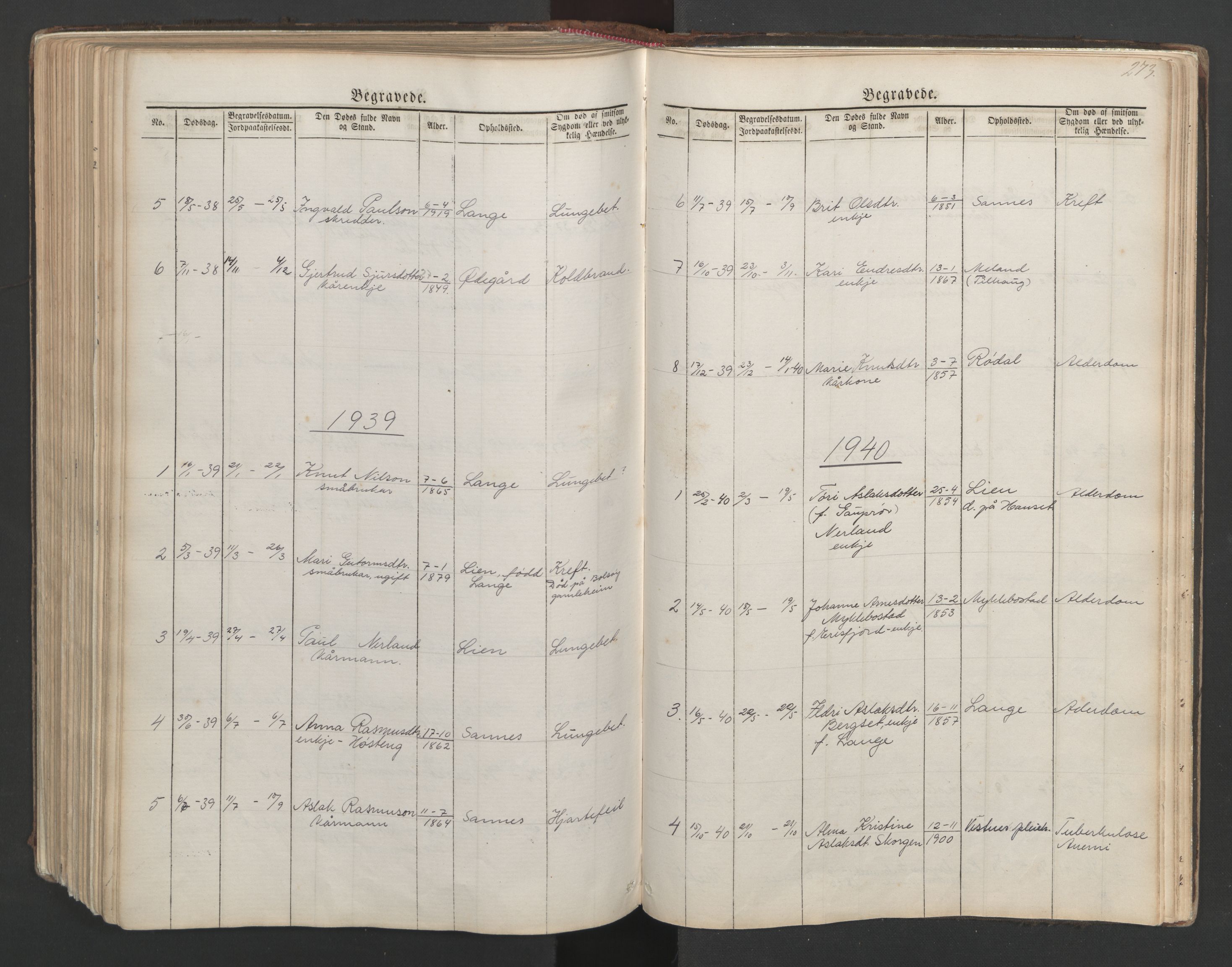 Ministerialprotokoller, klokkerbøker og fødselsregistre - Møre og Romsdal, SAT/A-1454/554/L0645: Parish register (copy) no. 554C02, 1867-1946, p. 273