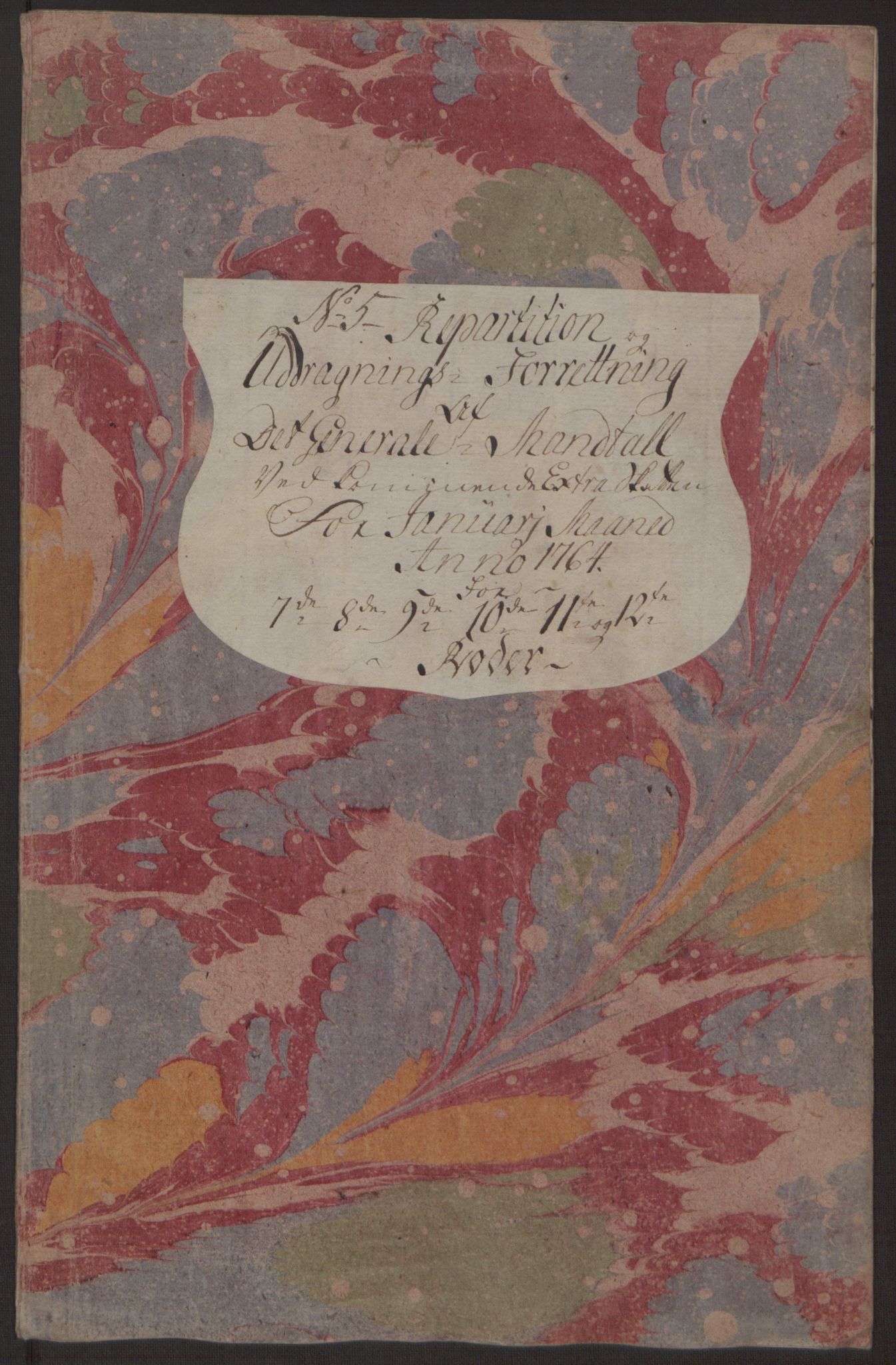 Rentekammeret inntil 1814, Reviderte regnskaper, Byregnskaper, AV/RA-EA-4066/R/Rp/L0367/0001: [P21] Kontribusjonsregnskap / Ekstraskatt, 1764, p. 203