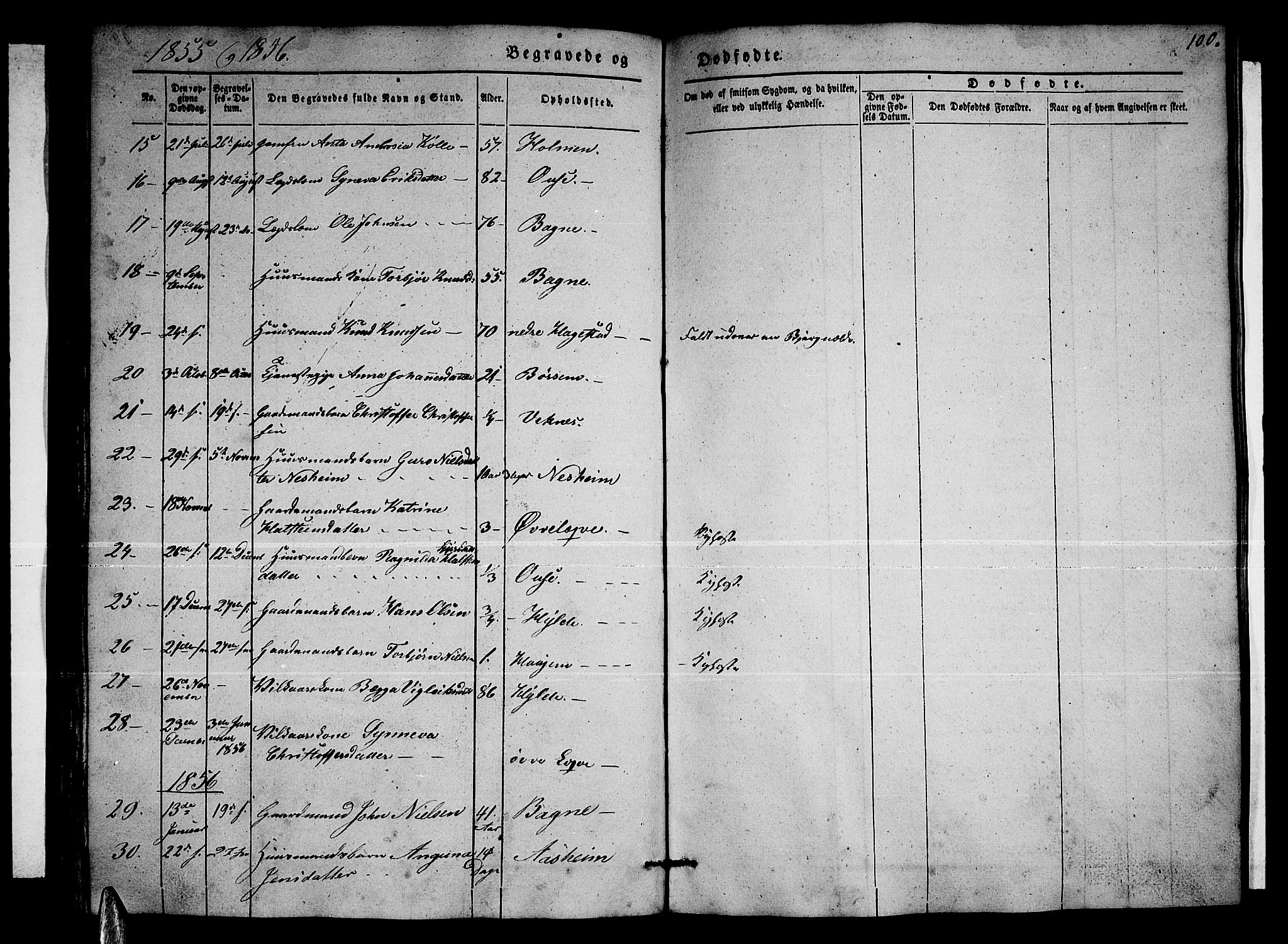 Ulvik sokneprestembete, SAB/A-78801/H/Hab: Parish register (copy) no. A 1, 1855-1868, p. 100