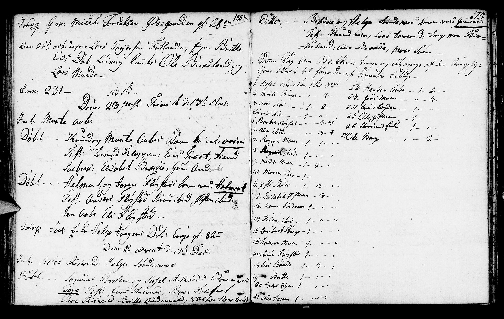 Suldal sokneprestkontor, AV/SAST-A-101845/01/IV/L0002: Parish register (official) no. A 2, 1780-1808, p. 75