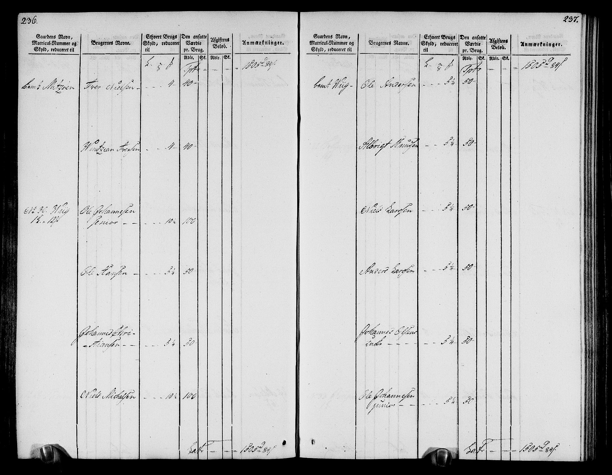 Rentekammeret inntil 1814, Realistisk ordnet avdeling, AV/RA-EA-4070/N/Ne/Nea/L0113: Nordhordland og Voss fogderi. Oppebørselsregister, 1803-1804, p. 125