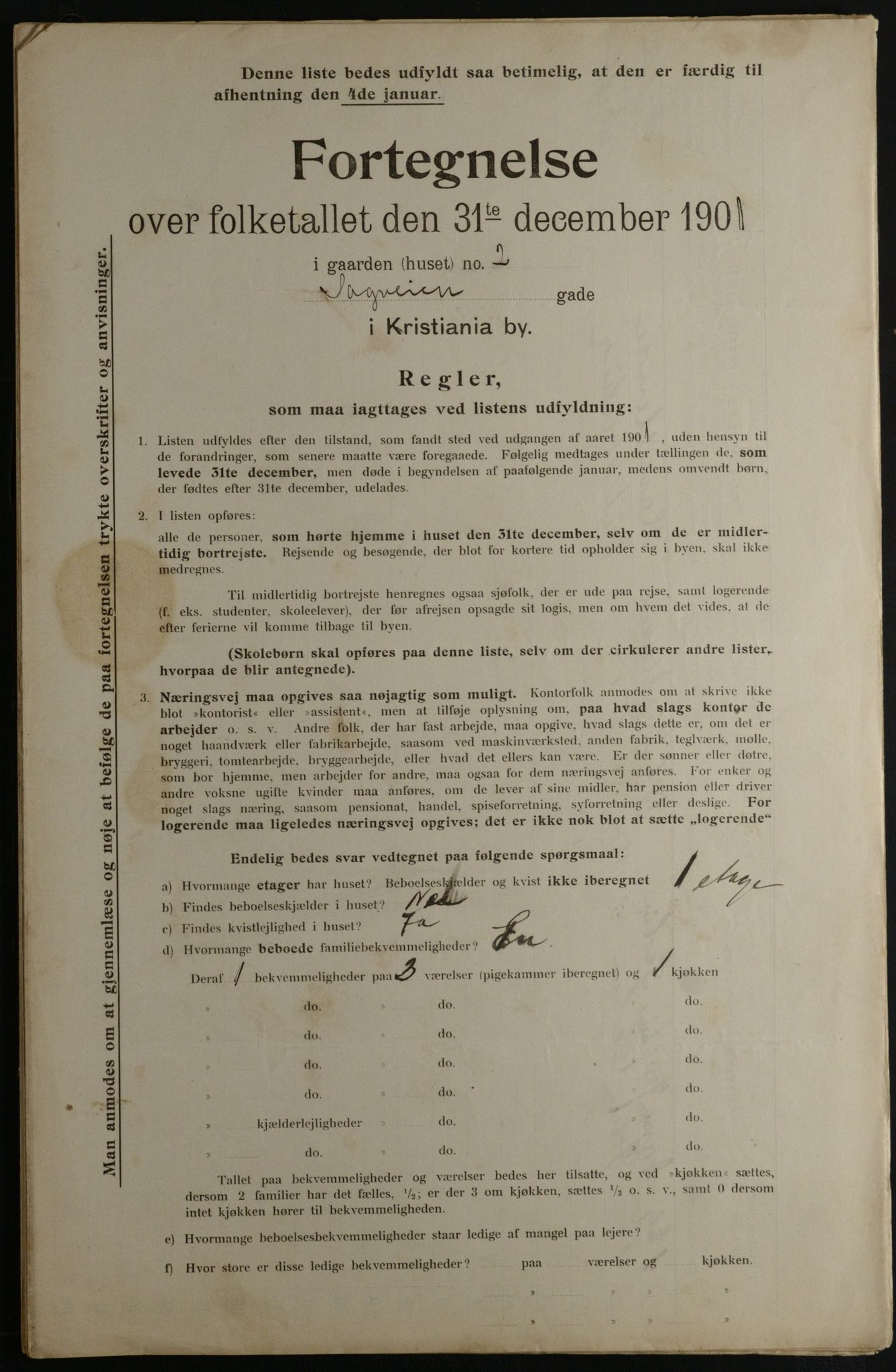 OBA, Municipal Census 1901 for Kristiania, 1901, p. 13280