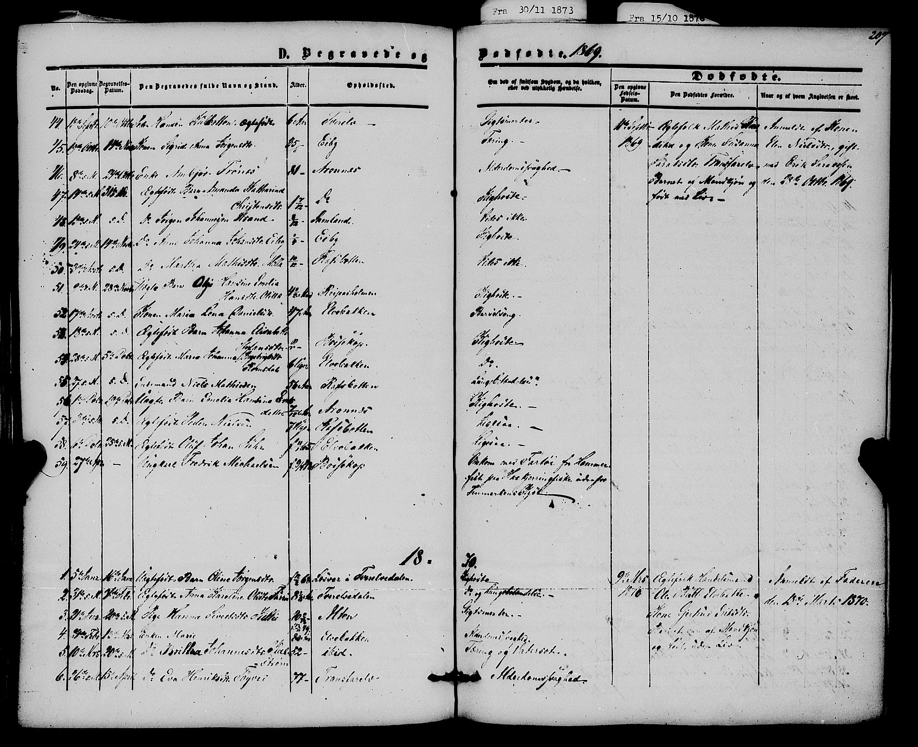 Alta sokneprestkontor, SATØ/S-1338/H/Ha/L0001.kirke: Parish register (official) no. 1, 1858-1878, p. 207