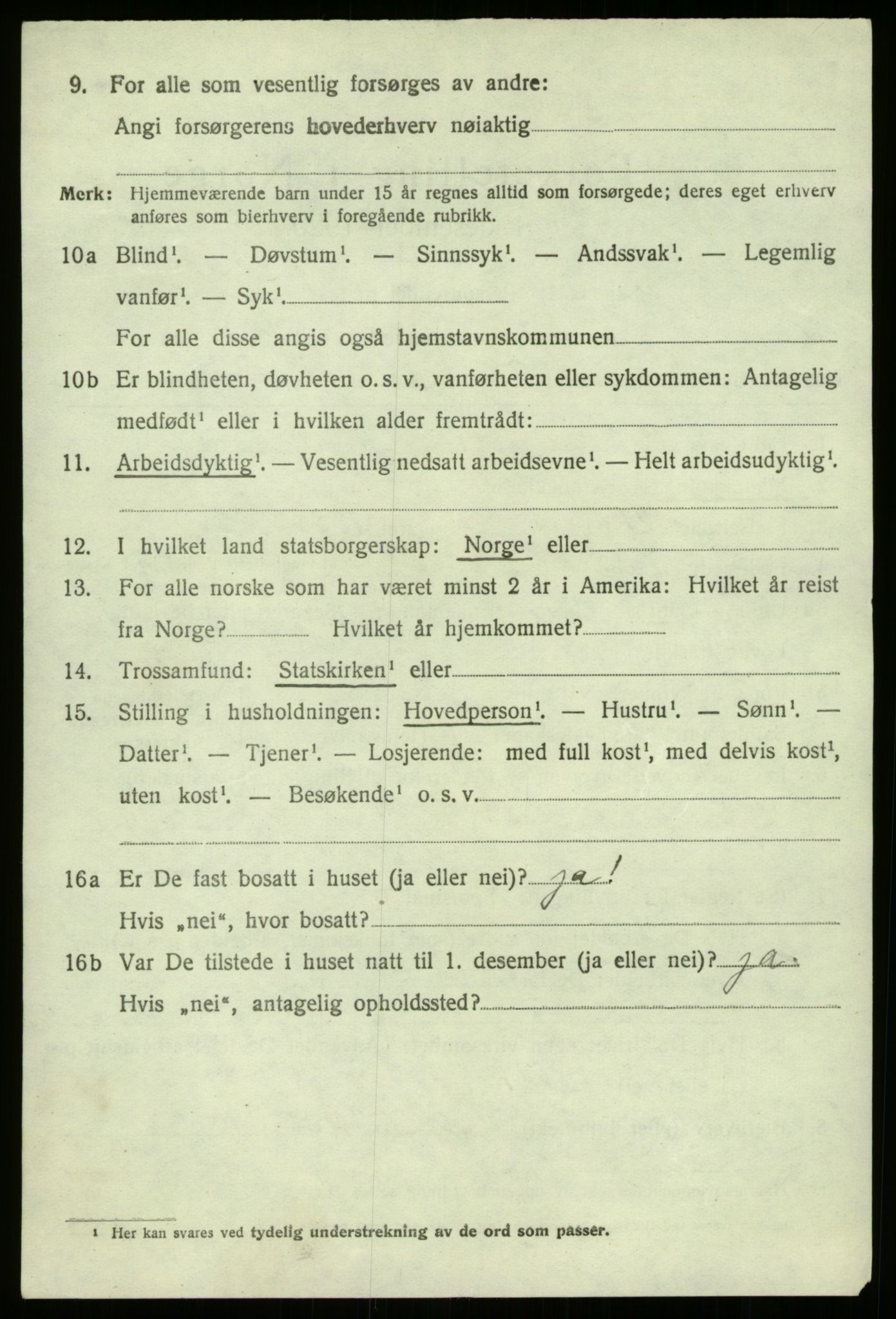 SAB, 1920 census for Lærdal, 1920, p. 1759