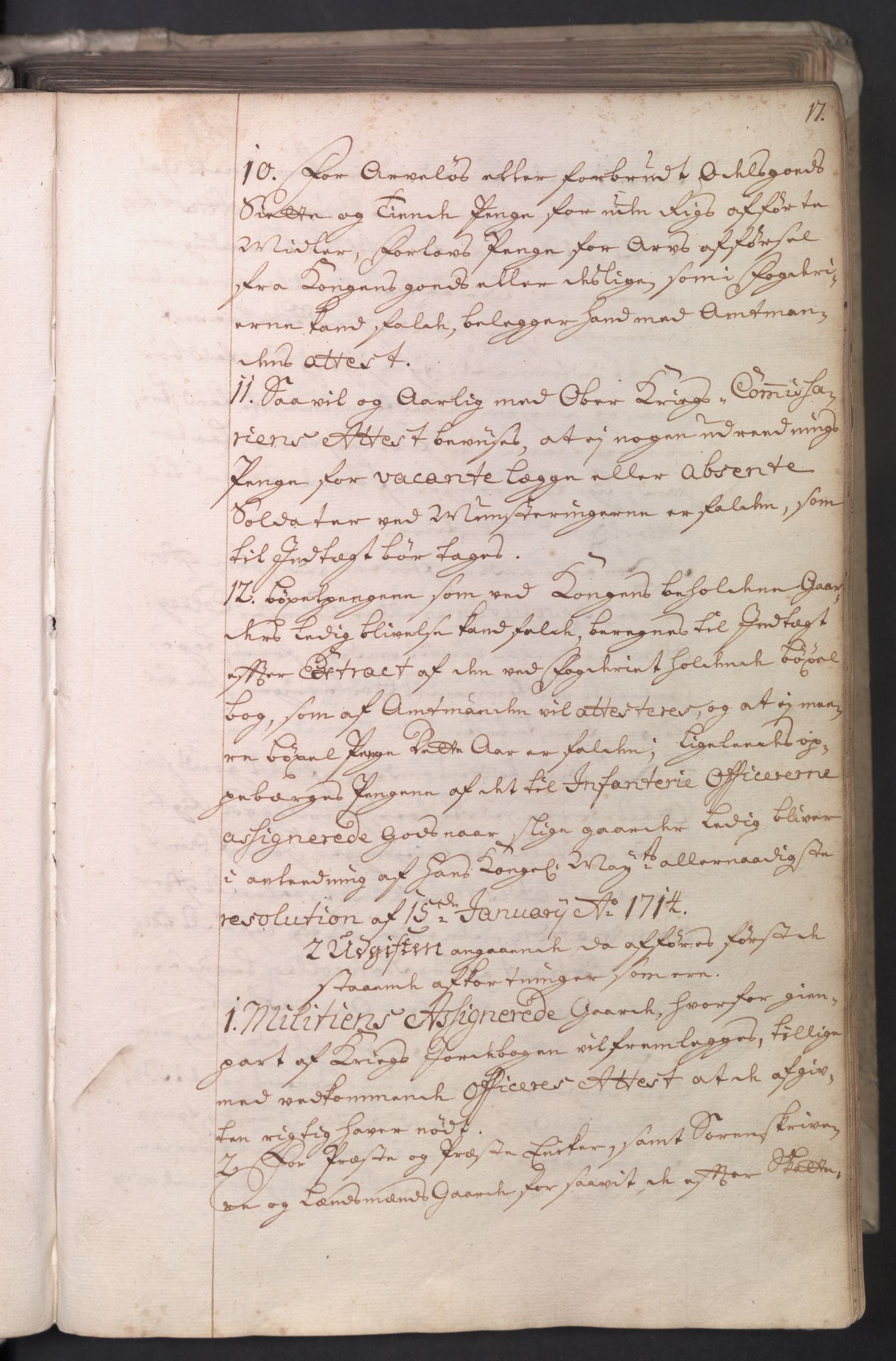 Rentekammeret, Kammerkanselliet, RA/EA-3111/G/Gg/Ggi/L0001: Norsk instruksjonsprotokoll med register (merket RK 53.34), 1720-1729, p. 17