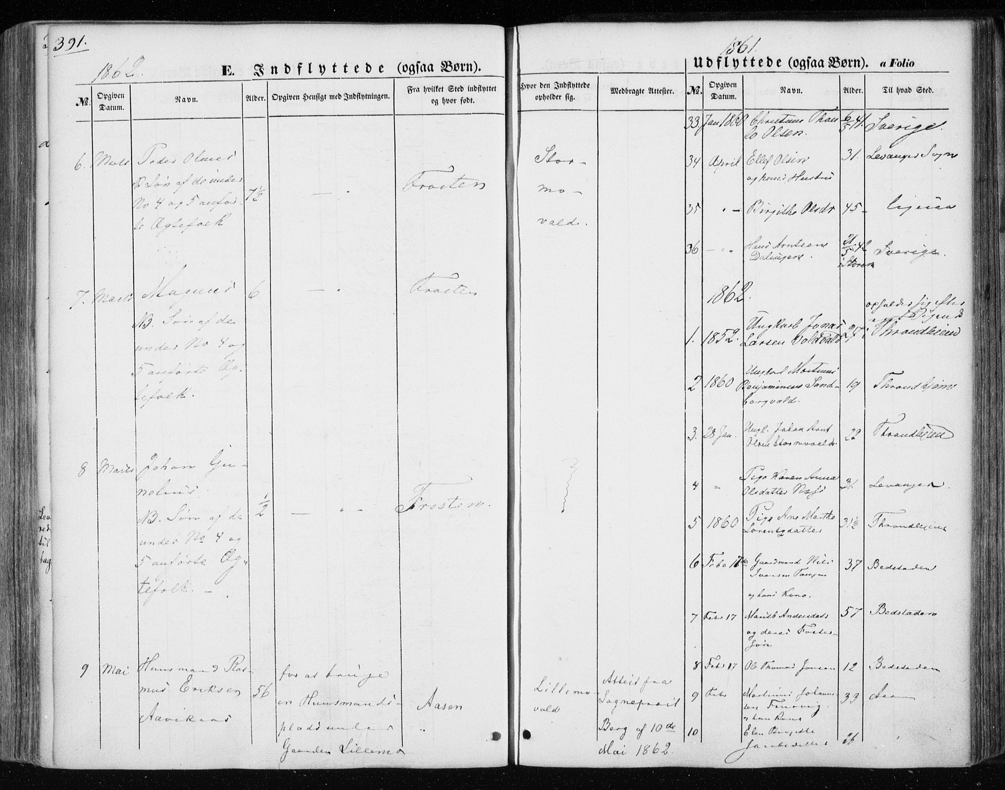 Ministerialprotokoller, klokkerbøker og fødselsregistre - Nord-Trøndelag, SAT/A-1458/717/L0154: Parish register (official) no. 717A07 /1, 1850-1862, p. 391