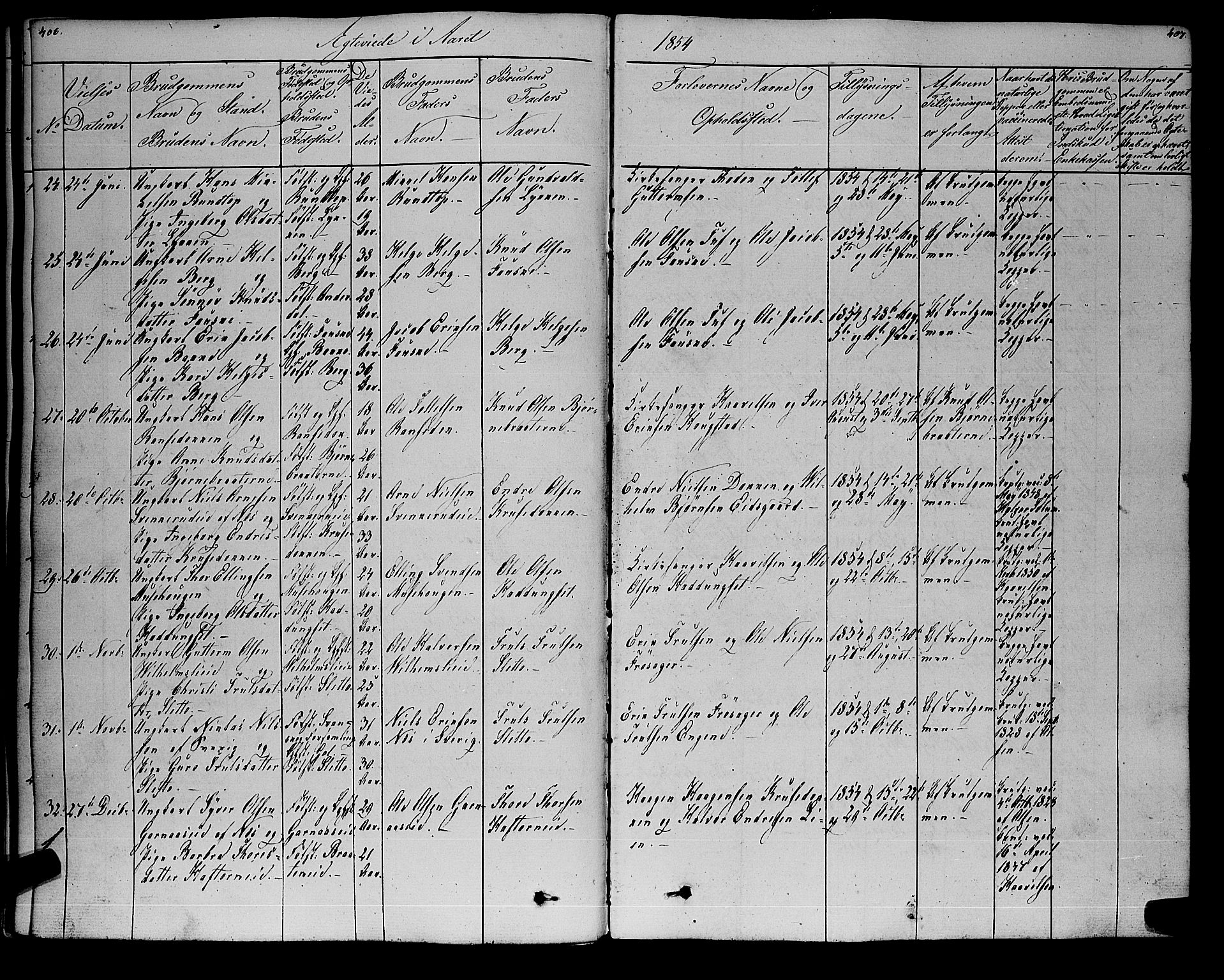 Gol kirkebøker, AV/SAKO-A-226/F/Fa/L0002: Parish register (official) no. I 2, 1837-1863, p. 406-407