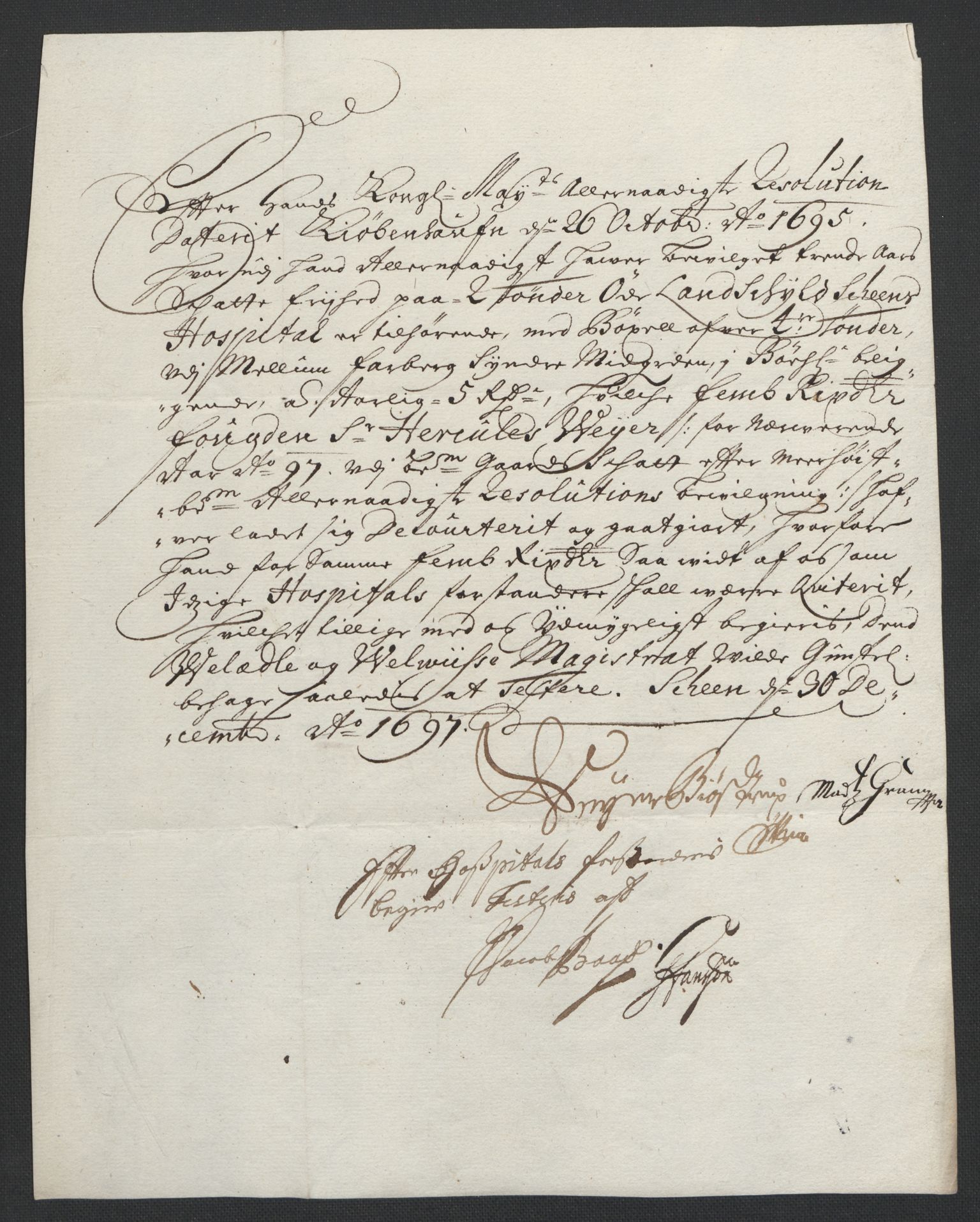 Rentekammeret inntil 1814, Reviderte regnskaper, Fogderegnskap, RA/EA-4092/R36/L2097: Fogderegnskap Øvre og Nedre Telemark og Bamble, 1697, p. 180