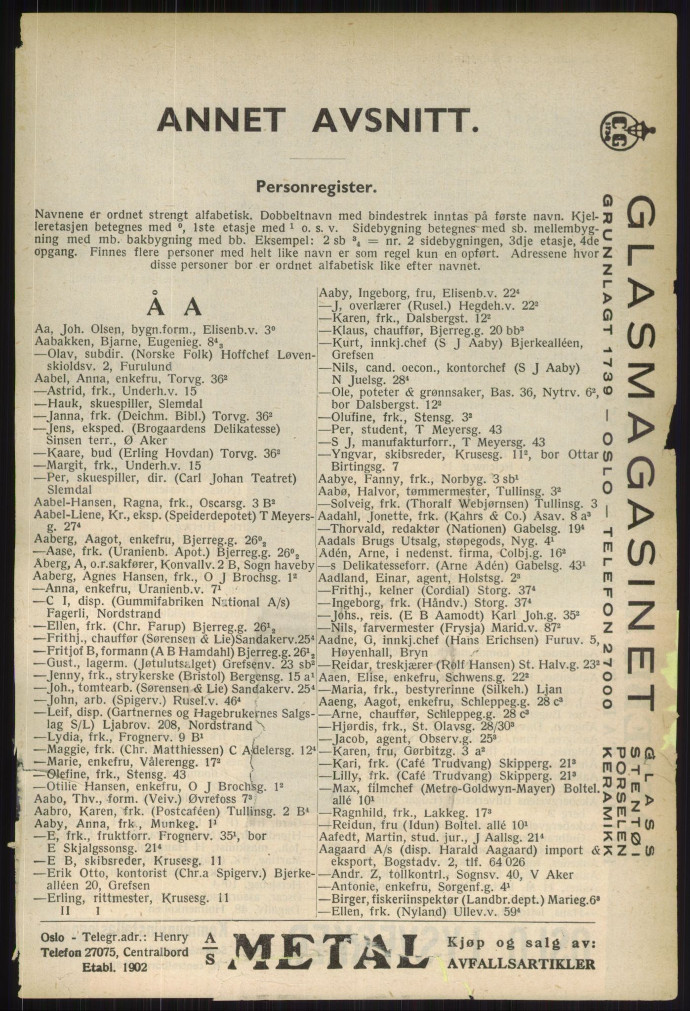 Kristiania/Oslo adressebok, PUBL/-, 1936, p. 81