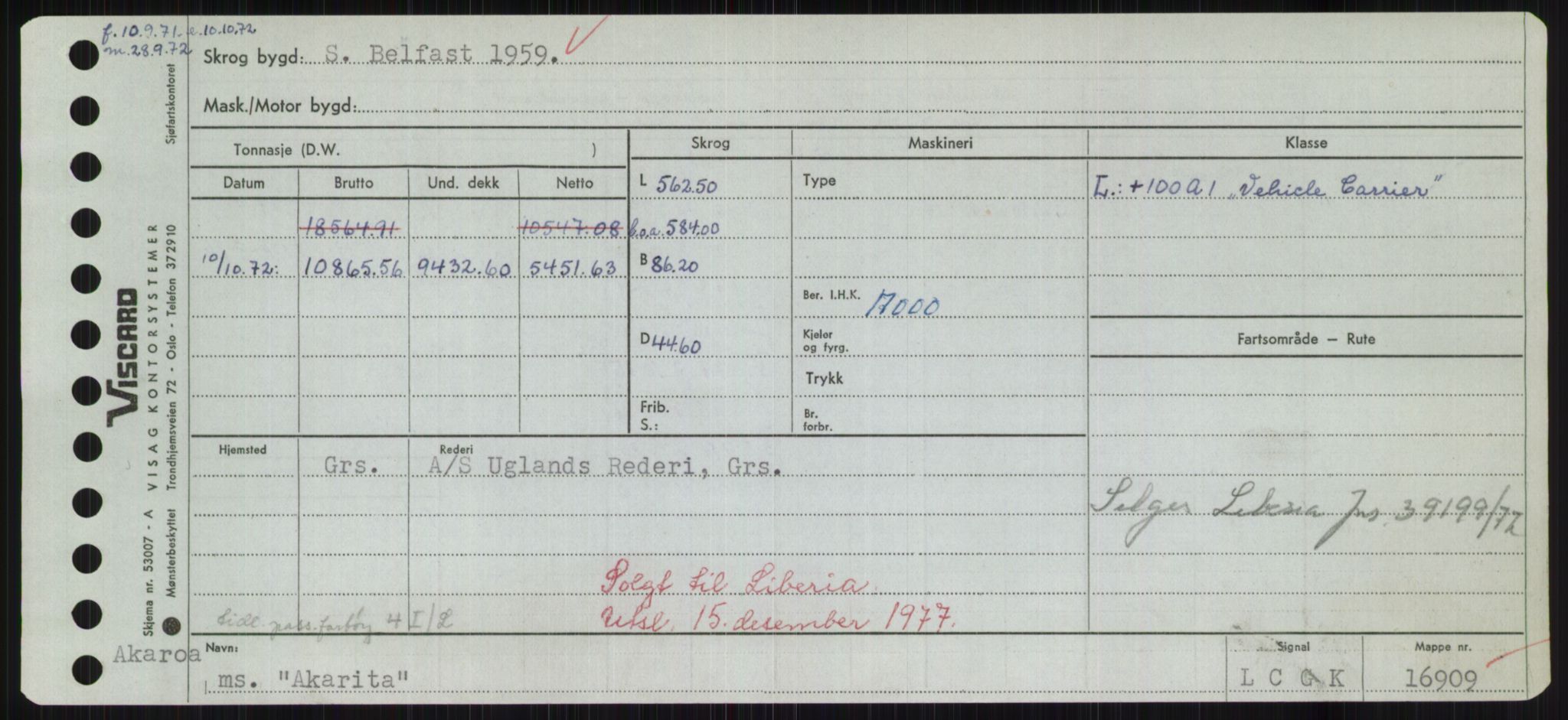 Sjøfartsdirektoratet med forløpere, Skipsmålingen, RA/S-1627/H/Hd/L0001: Fartøy, A-Anv, p. 177