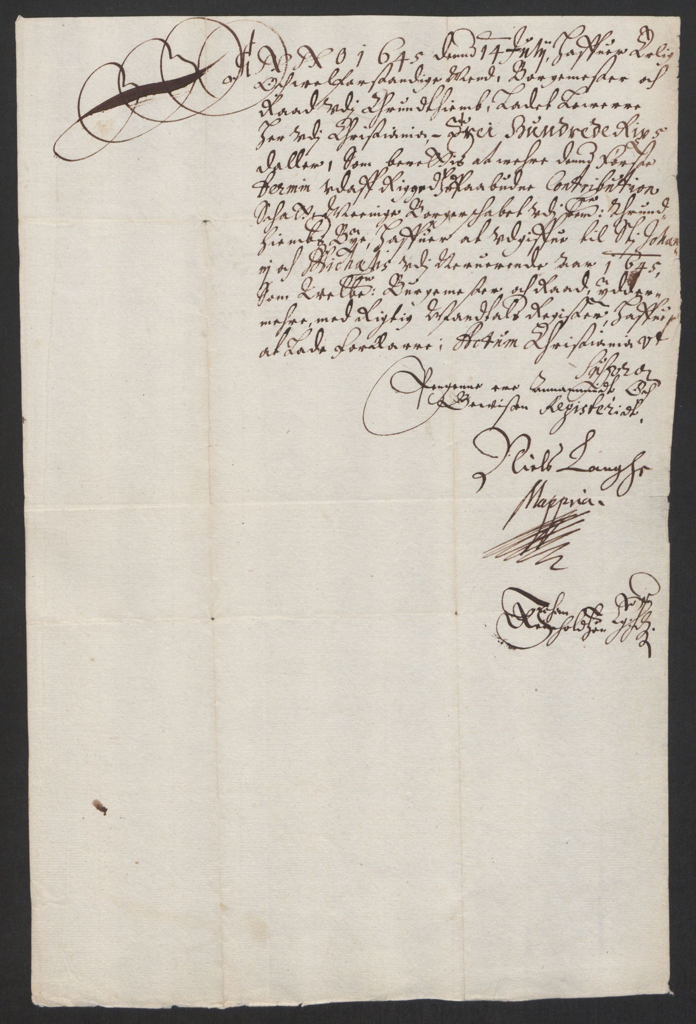 Rentekammeret inntil 1814, Reviderte regnskaper, Byregnskaper, RA/EA-4066/R/Rs/L0504: [S1] Kontribusjonsregnskap, 1631-1684, p. 35